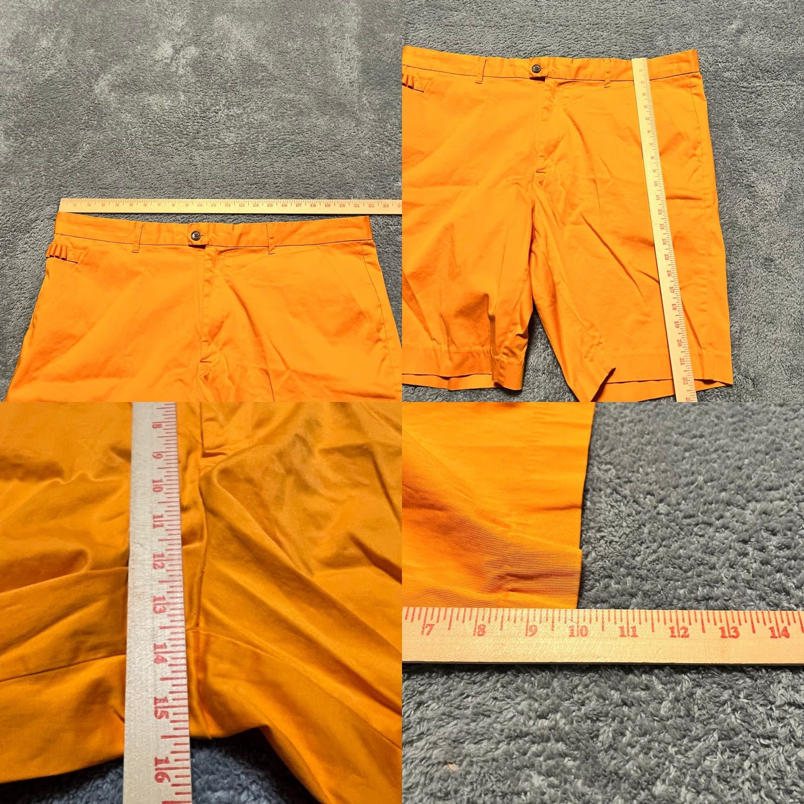 Vintage Royal & Awesome Golf Shorts Mens 44 Orange Loud Funky Chino | Orange | 44 | Big & Tall | Men Size US 44 / EU 60 - 8 Thumbnail