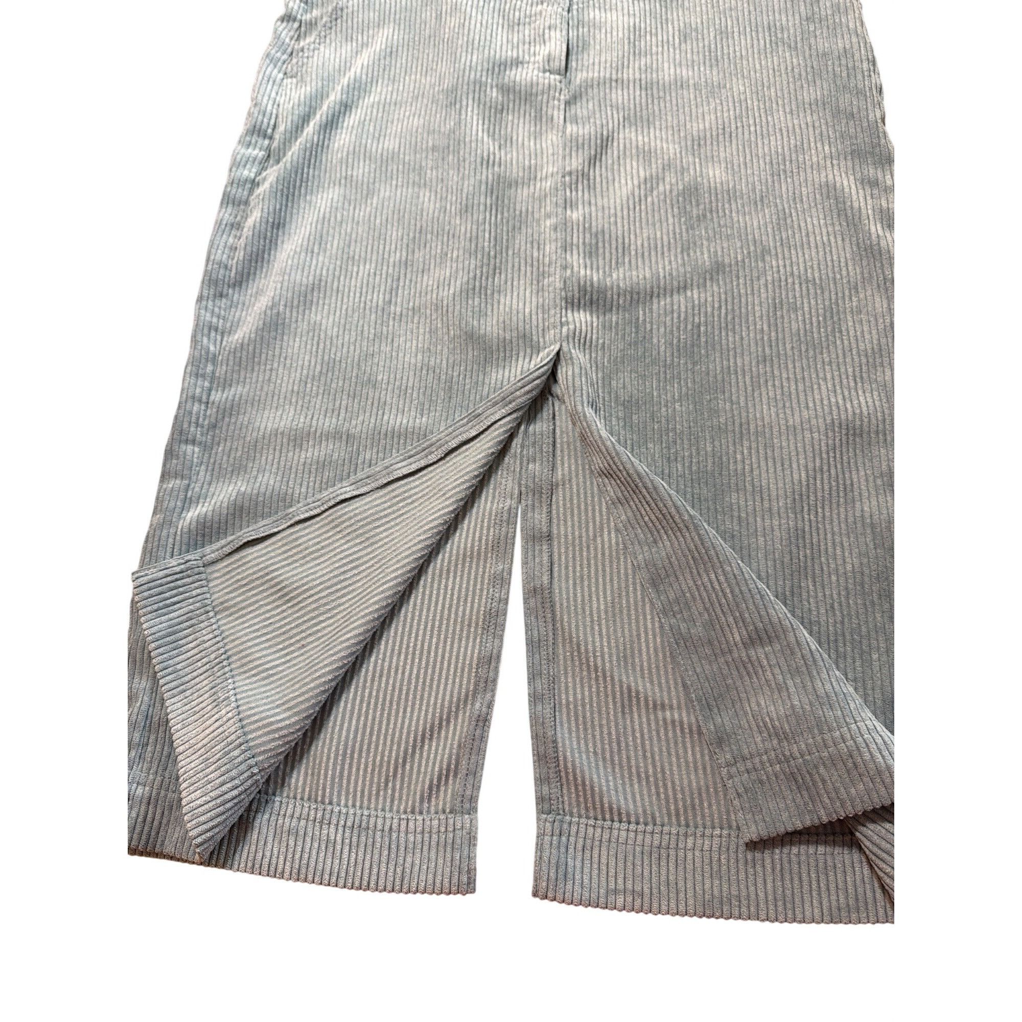 Topshop Topshop Blue Corduroy Maxi Skirt Back Front Slits High Waist Size 30" / US 8 / IT 44 - 3 Thumbnail