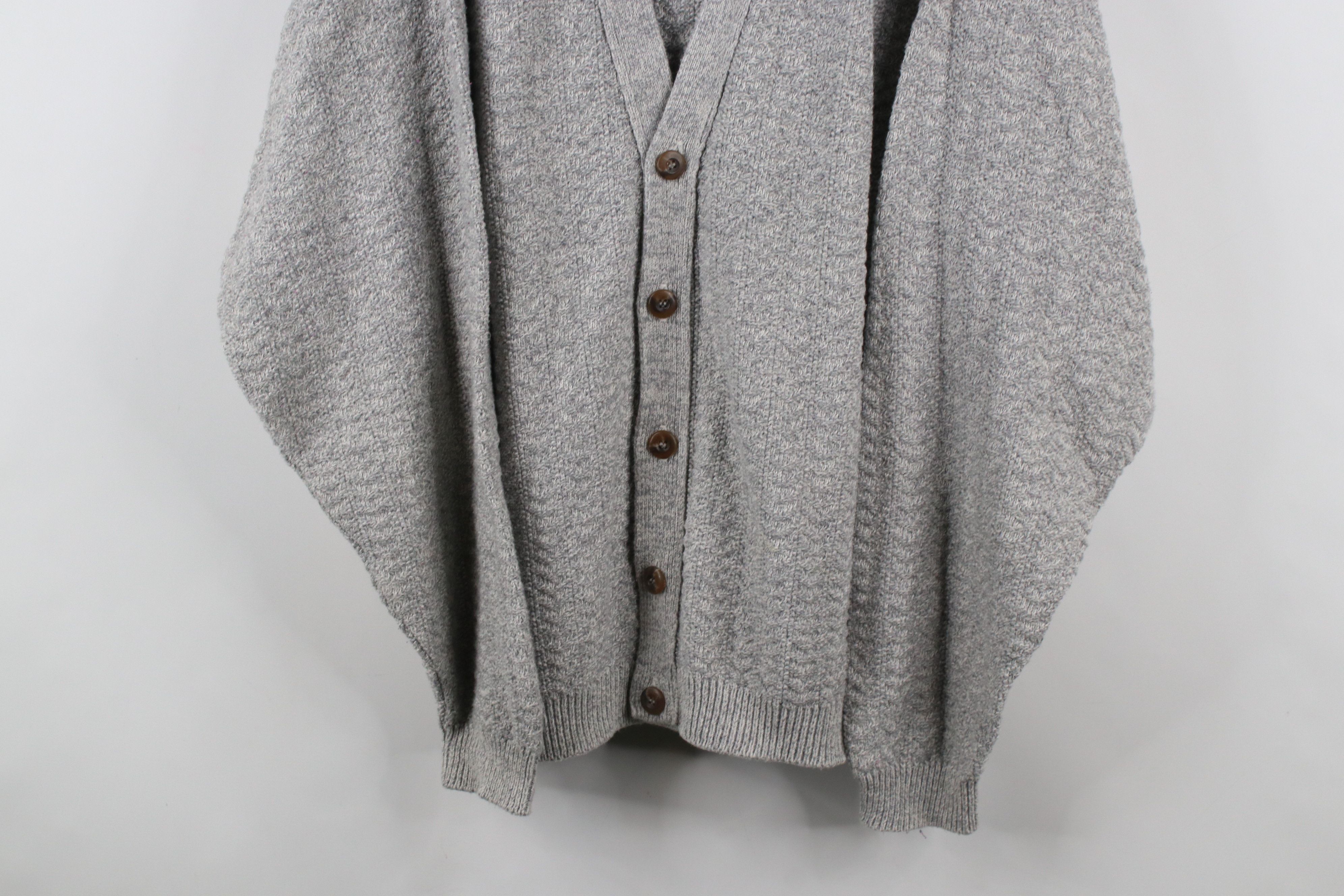 Vintage Vintage 90s Streetwear Cotton Knit Cardigan Sweater USA Size US L / EU 52-54 / 3 - 3 Thumbnail