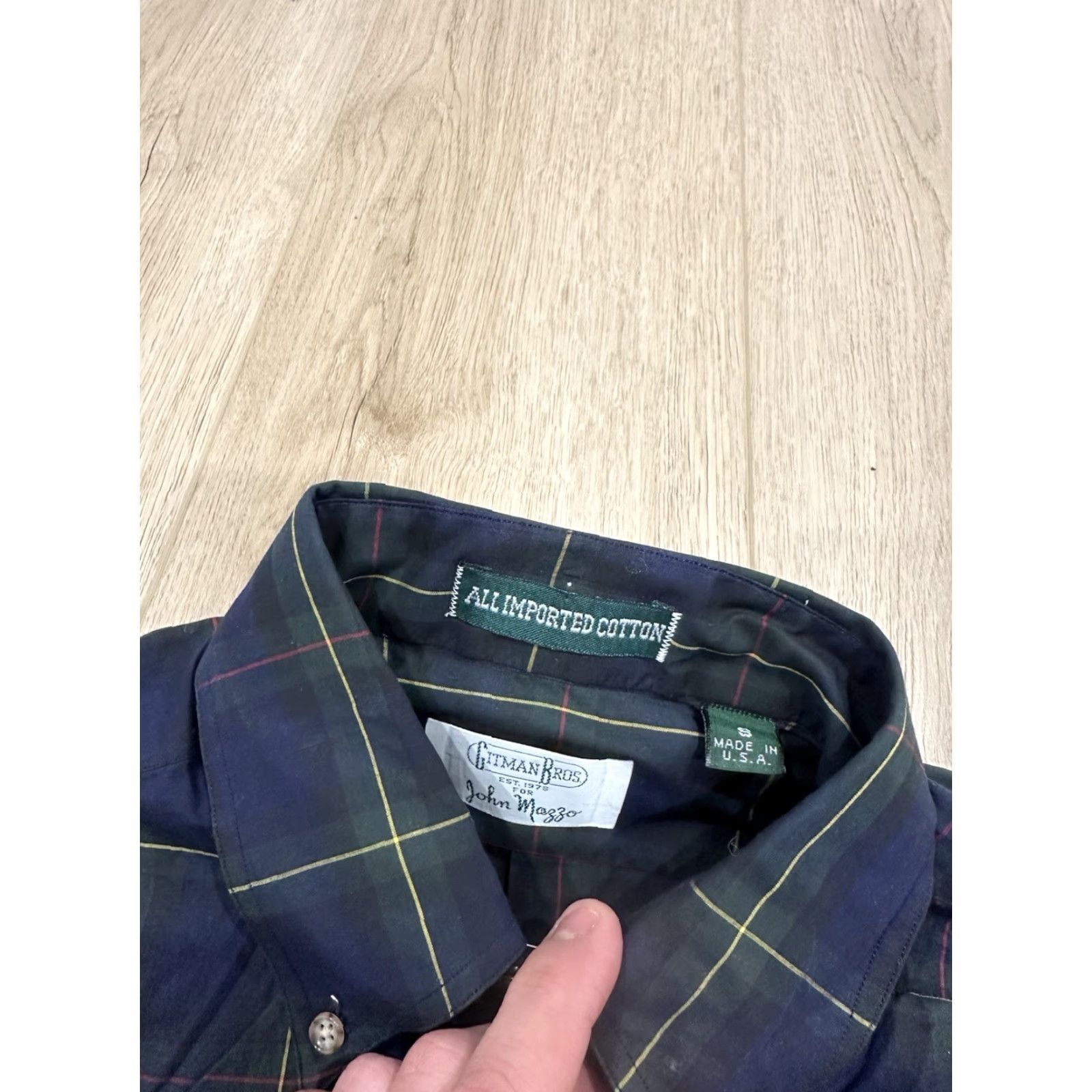 Vintage Gitman Bros For John Mazzo Mens Long Sleeve Tartan Plaid Size S Made In USA NWOT Size US S / EU 44-46 / 1 - 6 Thumbnail