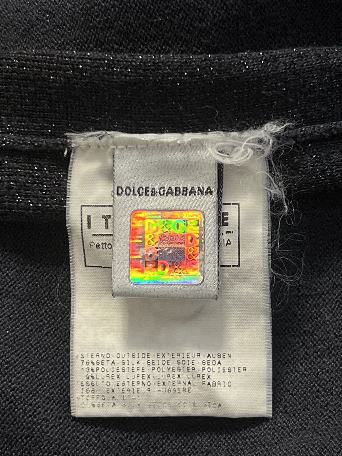 Dolce & Gabbana DOLCE & GABBANA LACE Glitter T-shirt Blouses Polo Shirt Size M / US 6-8 / IT 42-44 - 16 Thumbnail