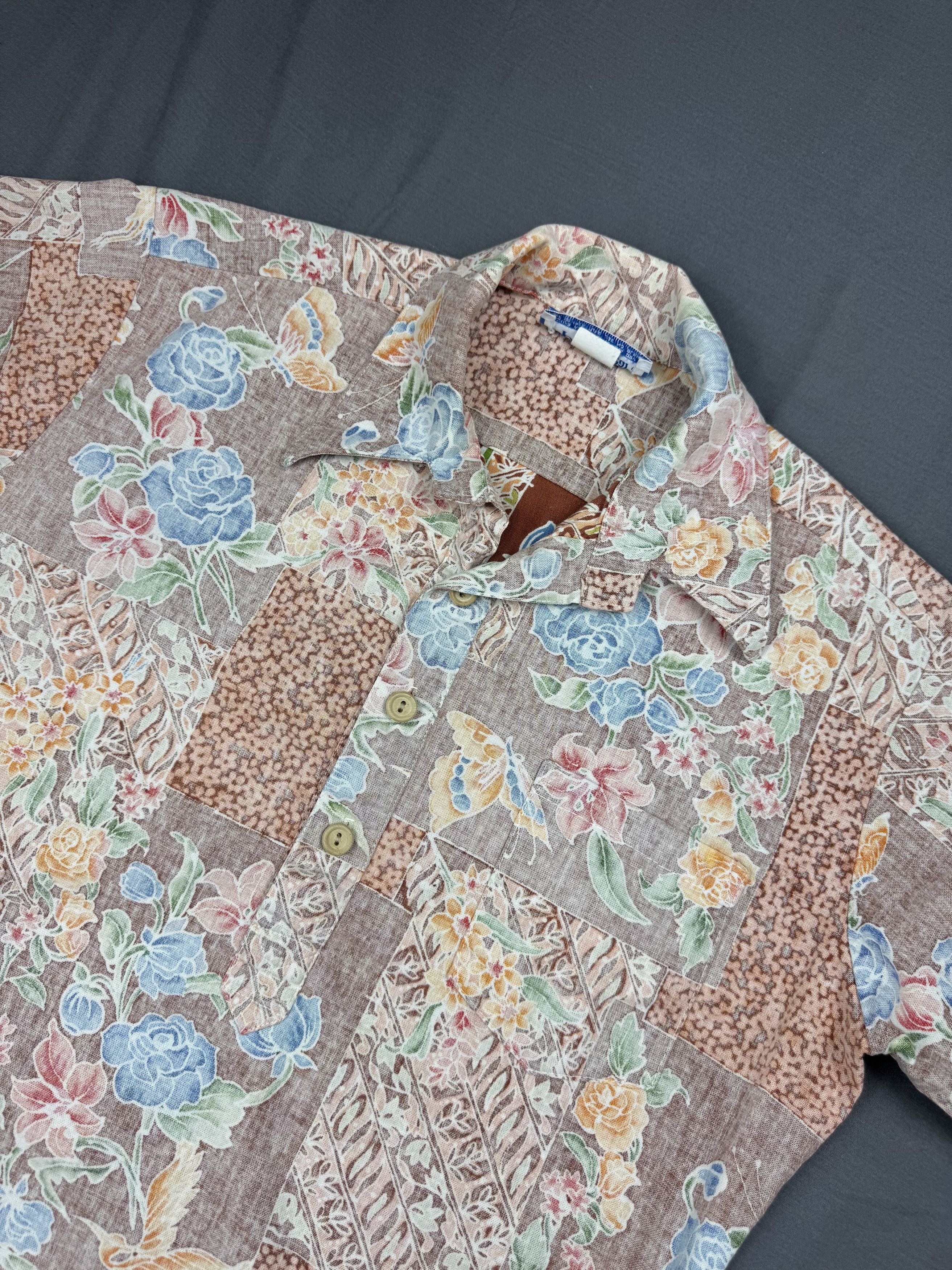 Ocean Pacific VTG Ocean Pacific Sunwear OP 1/4 Button Hawaiian Shirt Size US M / EU 48-50 / 2 - 1 Thumbnail