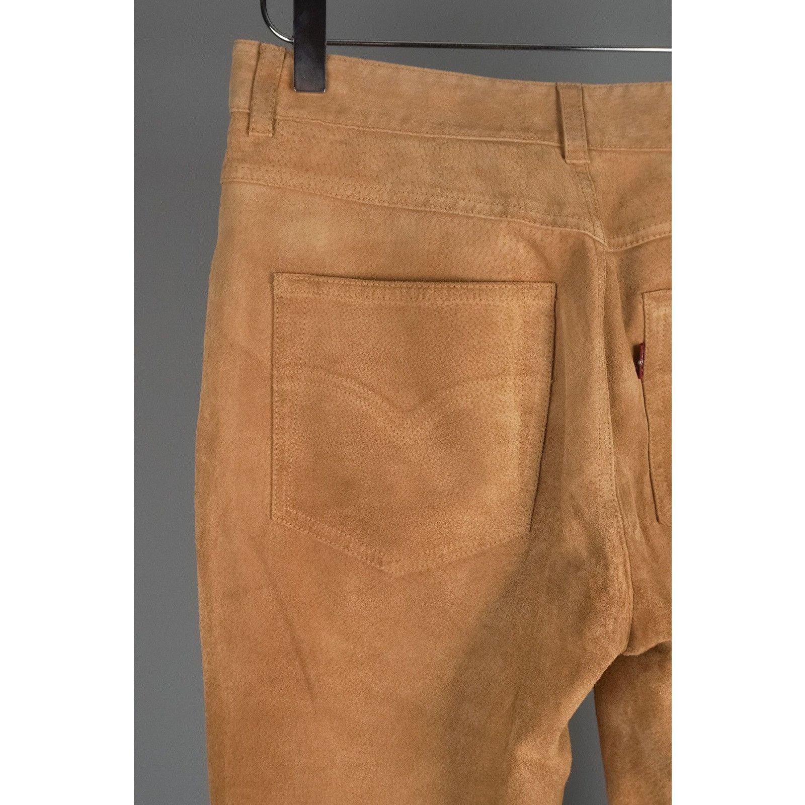 Levi's Vintage levis strauss bootcut real suede leather brown pants Size US 28 / EU 44 - 6 Thumbnail