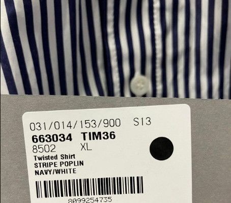 Balenciaga o1la1rc1a1024 Twisted Shirt in Navy/White Size XL / US 12-14 / IT 48-50 - 6 Thumbnail