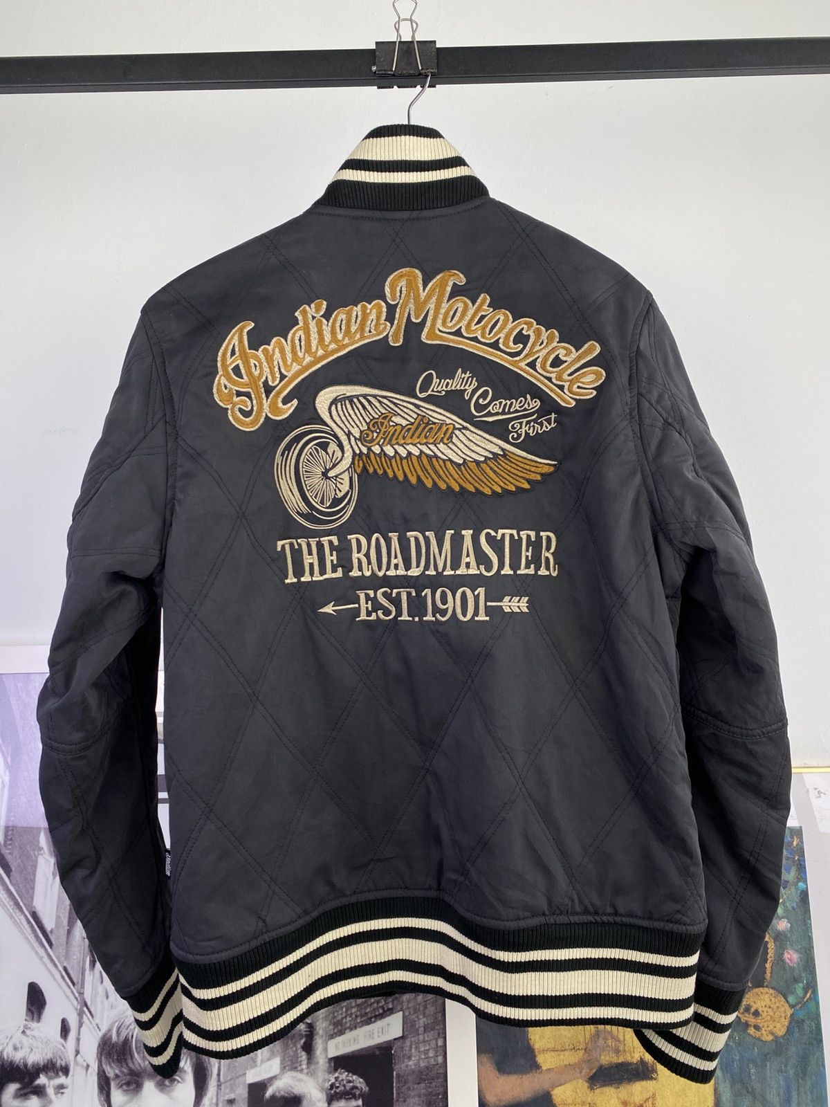 Indian Motorcycle “Road Master” Black Stadium Jacket