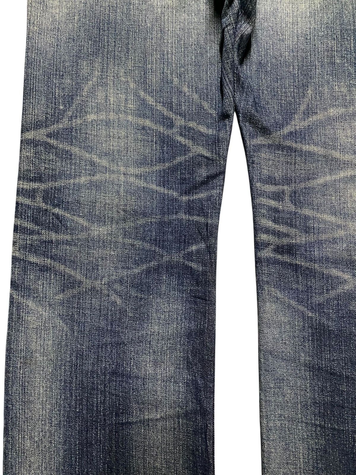 Japanese Brand Vintage Edwin 403 XV Mud Wash Distressed Loose Jeans Size US 34 / EU 50 - 9 Thumbnail