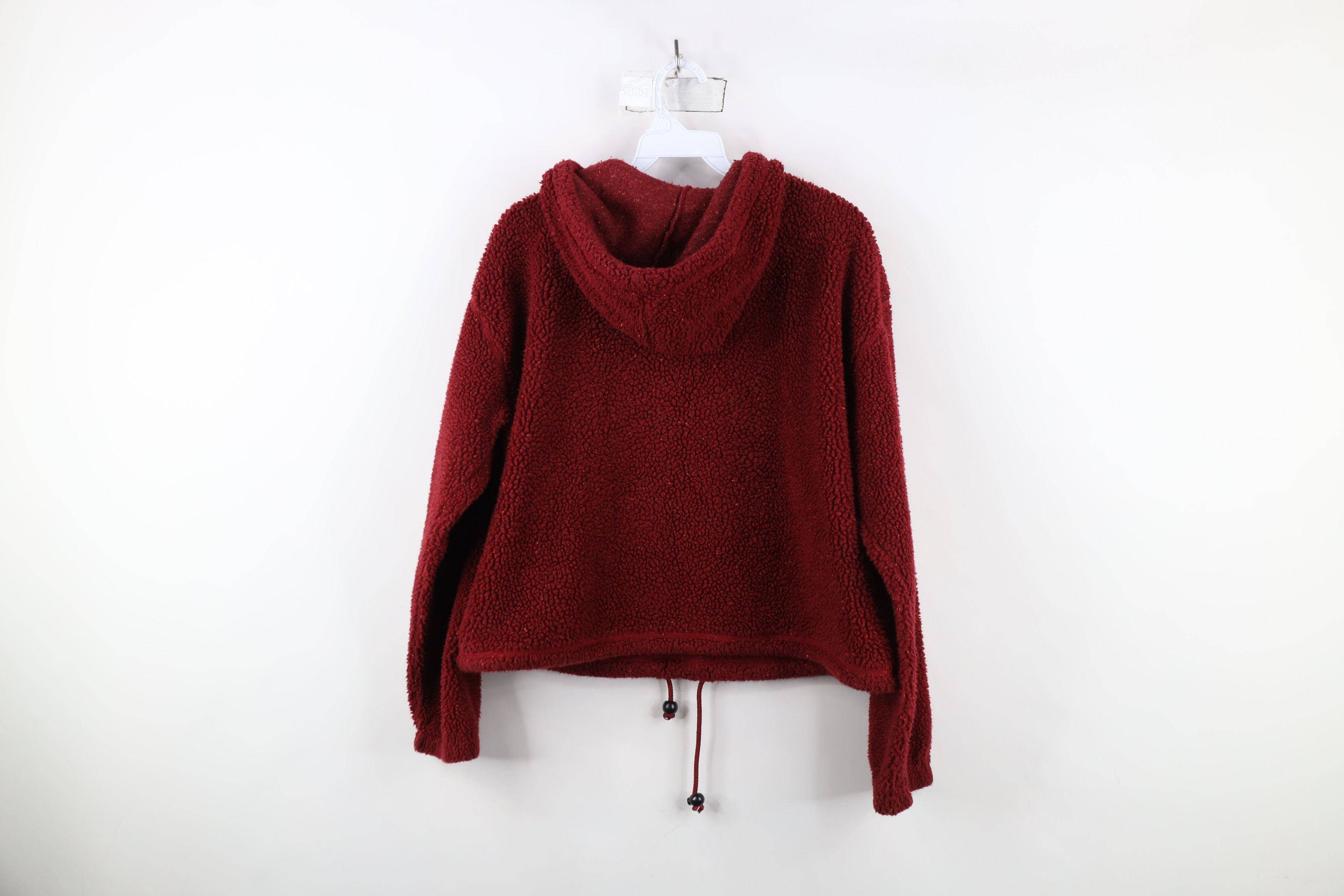 Vintage Vintage 90s Streetwear Cropped Deep Pile Fleece Hoodie USA Size M / US 6-8 / IT 42-44 - 10 Thumbnail