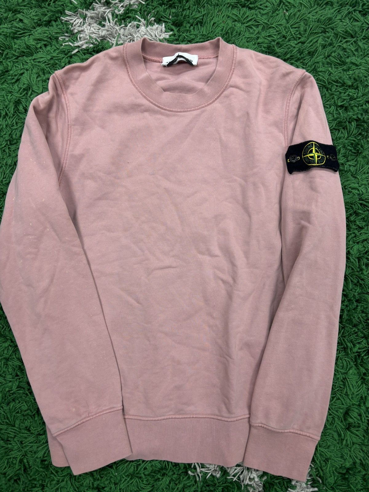 image of Stone Island Crewneck Sweater Small in Pink, Men's