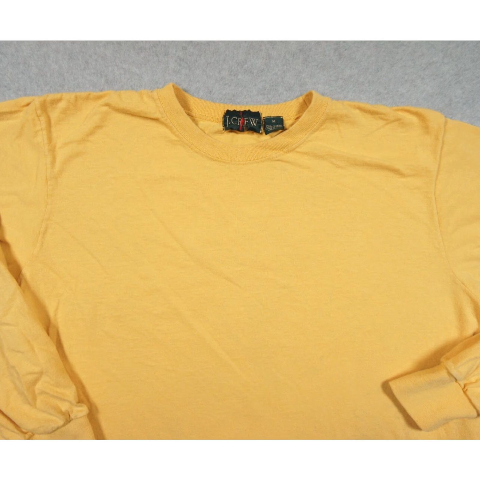 J.Crew VINTAGE J.CREW Long Sleeve Crewneck Shirt Mens Medium Yellow 90s USA Size US M / EU 48-50 / 2 - 2 Thumbnail
