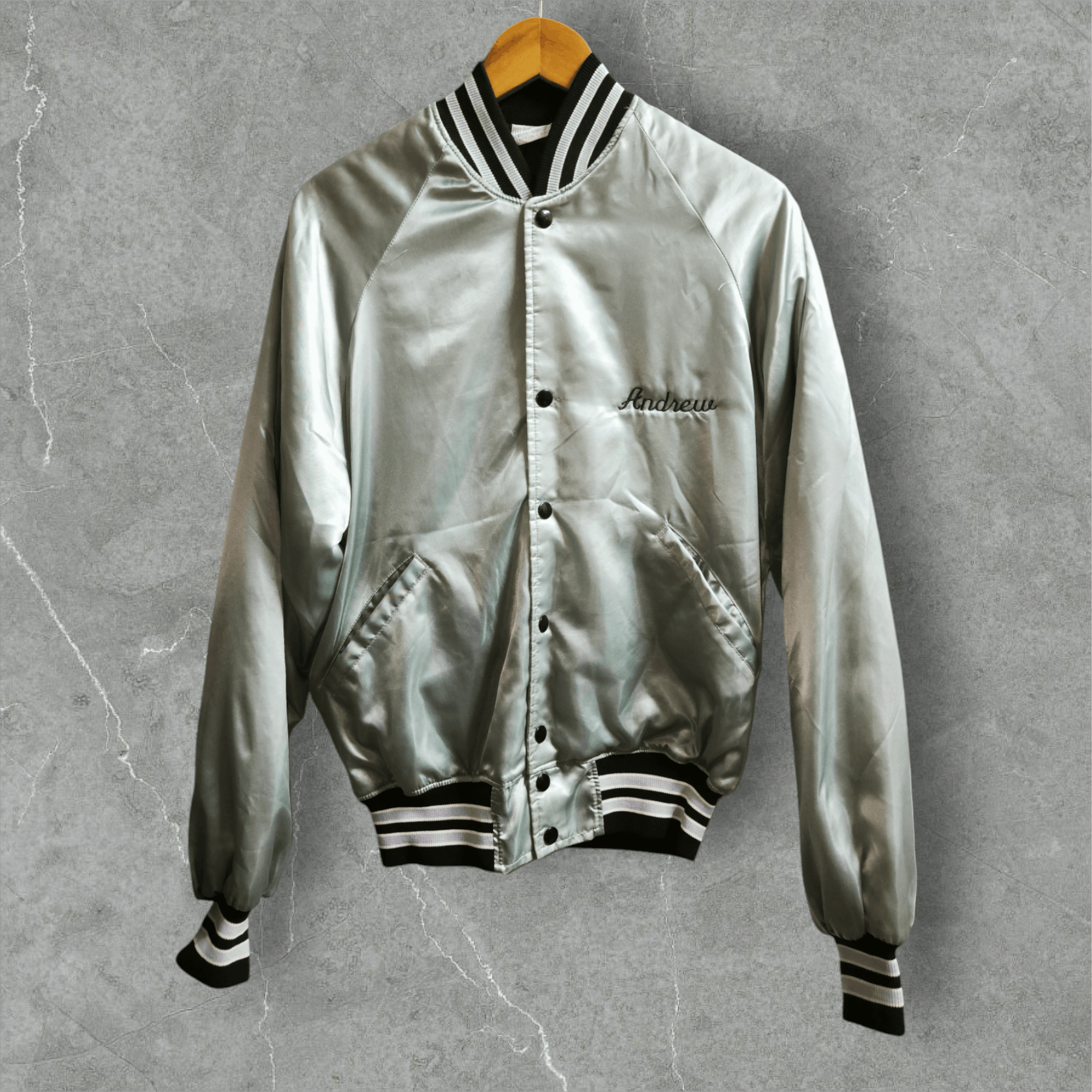 Howe × Vintage 80s Denville Tornados Satin Bomber Jacket Size US M / EU 48-50 / 2 - 5 Thumbnail