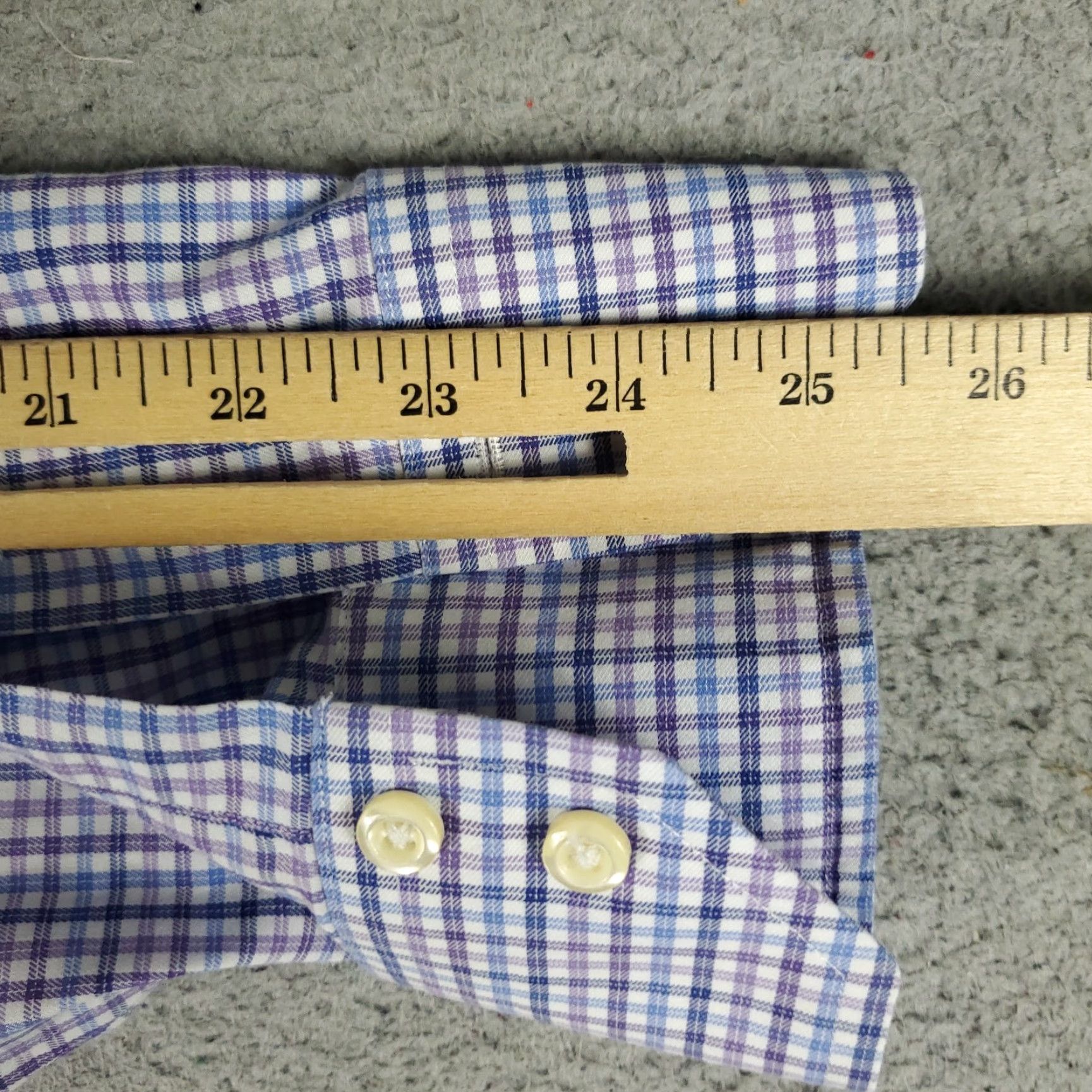 Brooks Brothers Brooks Brothers Dress Shirt Men 16 Blue Plaid Long Sleeve Business Casual Classic Cotton Size 42R - 6 Thumbnail