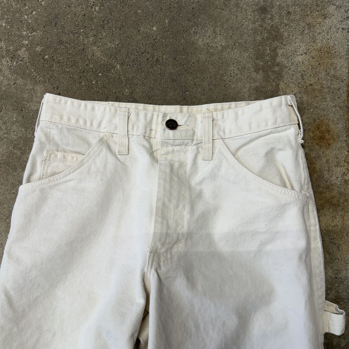 Vintage VINTAGE 80s DICKIES WHITE PAINTER CANVAS CARPENTER PANTS Size US 26 / EU 42 - 6 Thumbnail