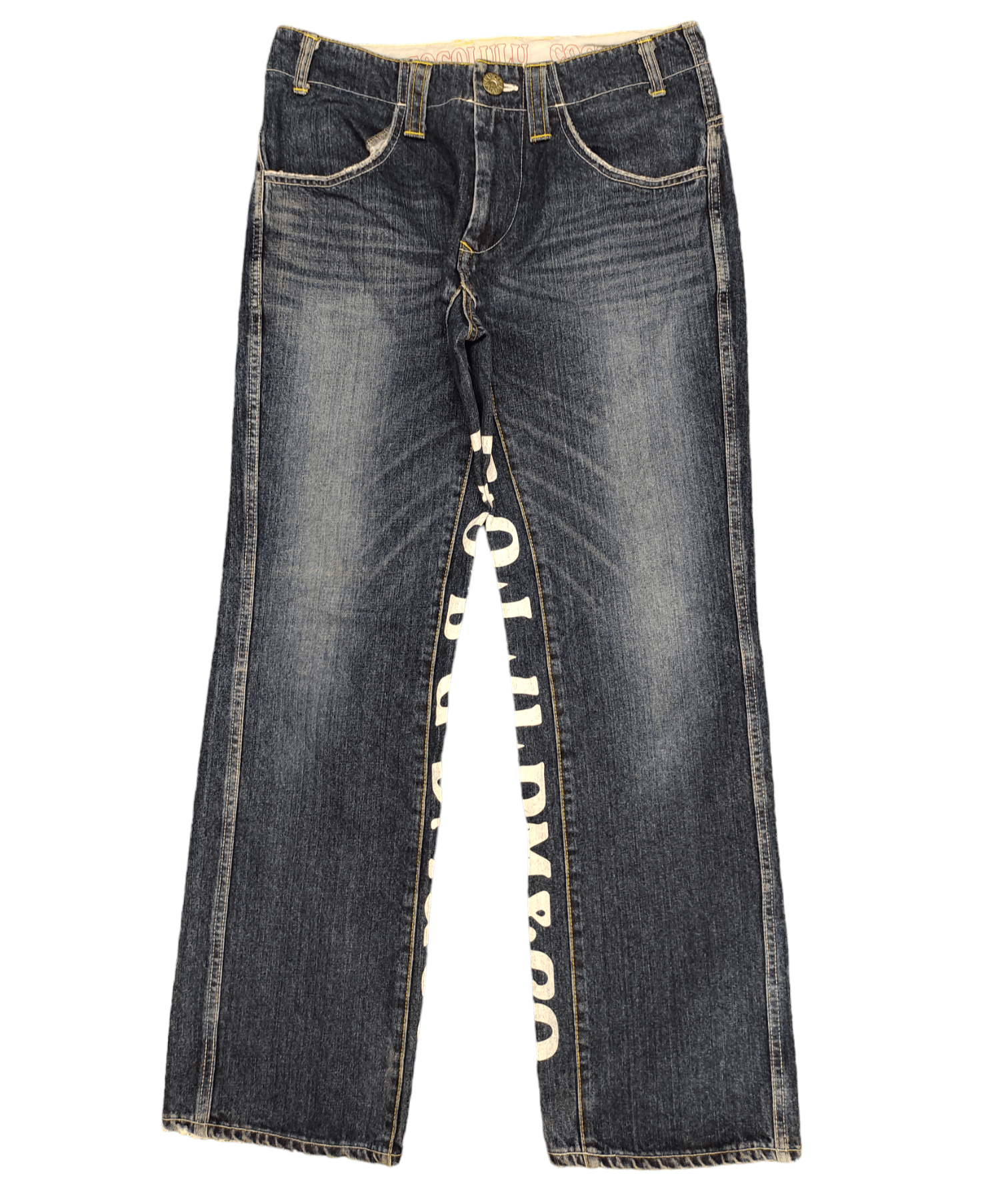 Comme des Garcons × Undercover Loose Jeans Cocolulu Spell Out Wide Leg Denim Y2k Jnco Size US 31 - 1 Thumbnail