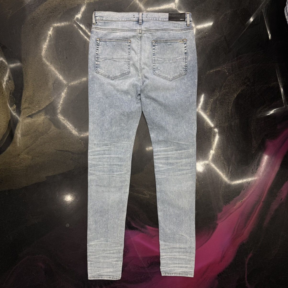 Amiri Amiri Pajama Art Patch Jeans Light Blue Size US 38 / EU 54 - 2 Thumbnail