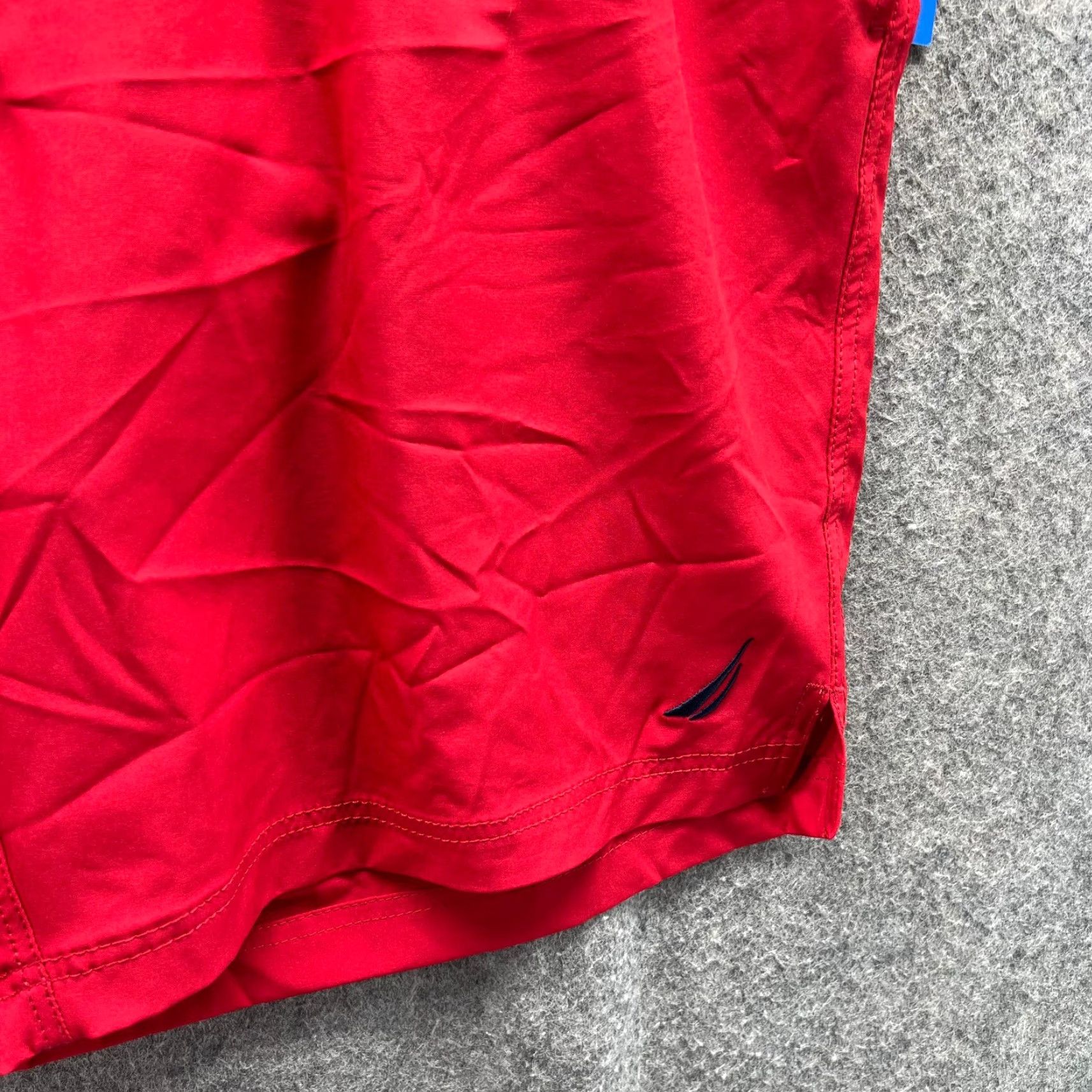 Nautica Nautica Shorts Men XL Red Swim Bottoms Solid Embroidered Drawstring New Trunks Lined Size US 36 / EU 52 - 4 Thumbnail