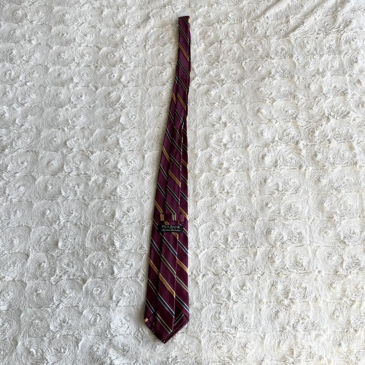 Jos. A. Bank Vintage Jos A Bank Necktie Men Purple Silk Regimental Stripe Size ONE SIZE - 6 Thumbnail