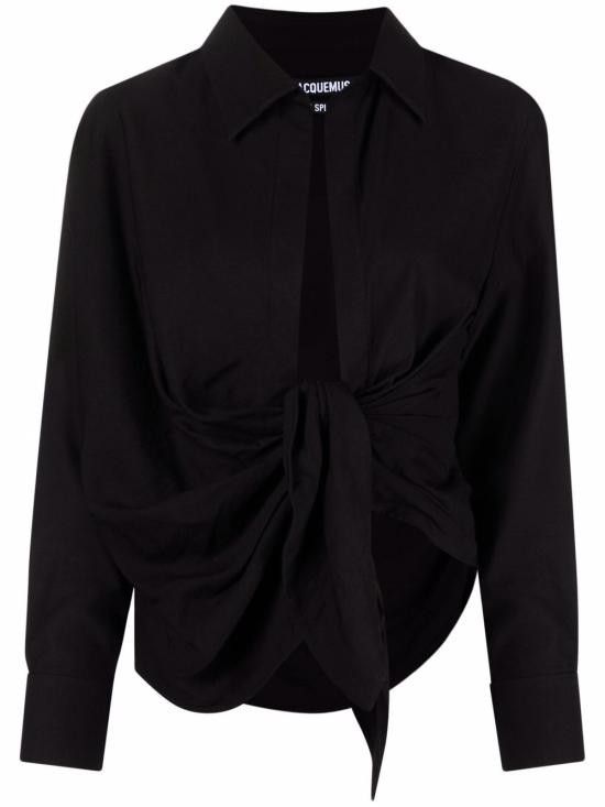 Jacquemus JACQUEMUS Women Shirts 213SH002 1020990 Black Size S / US 4 / IT 40 - 1 Thumbnail