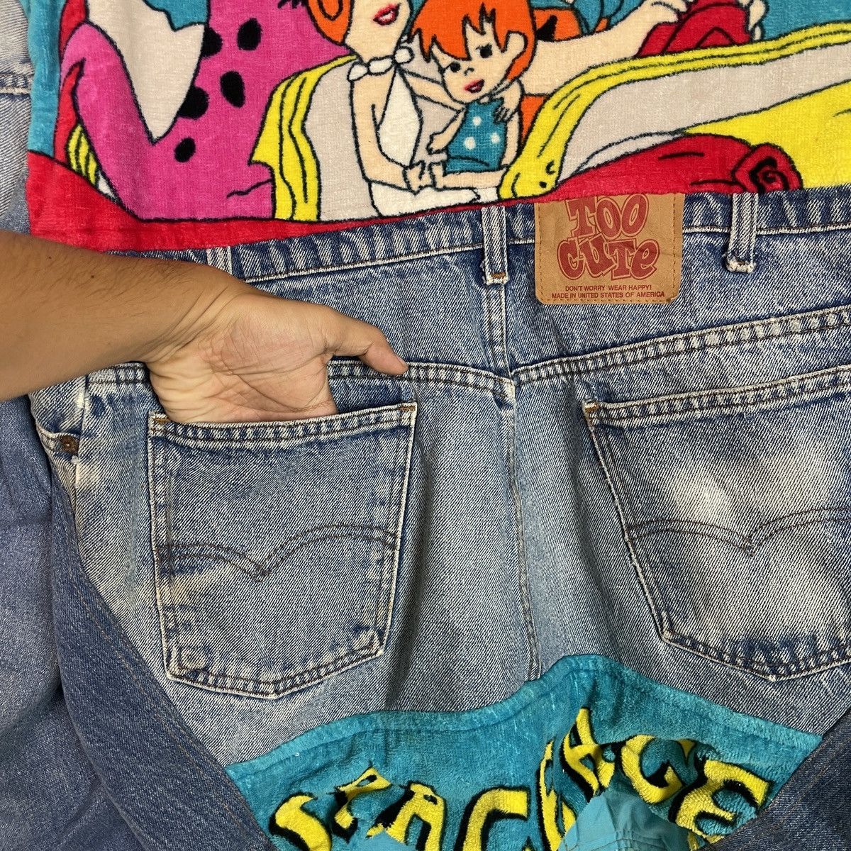 Too Cute Guetta Bros. Too Cute Stone Age Denim Jeans Designed Jacket Size US XXL / EU 58 / 5 - 17 Thumbnail