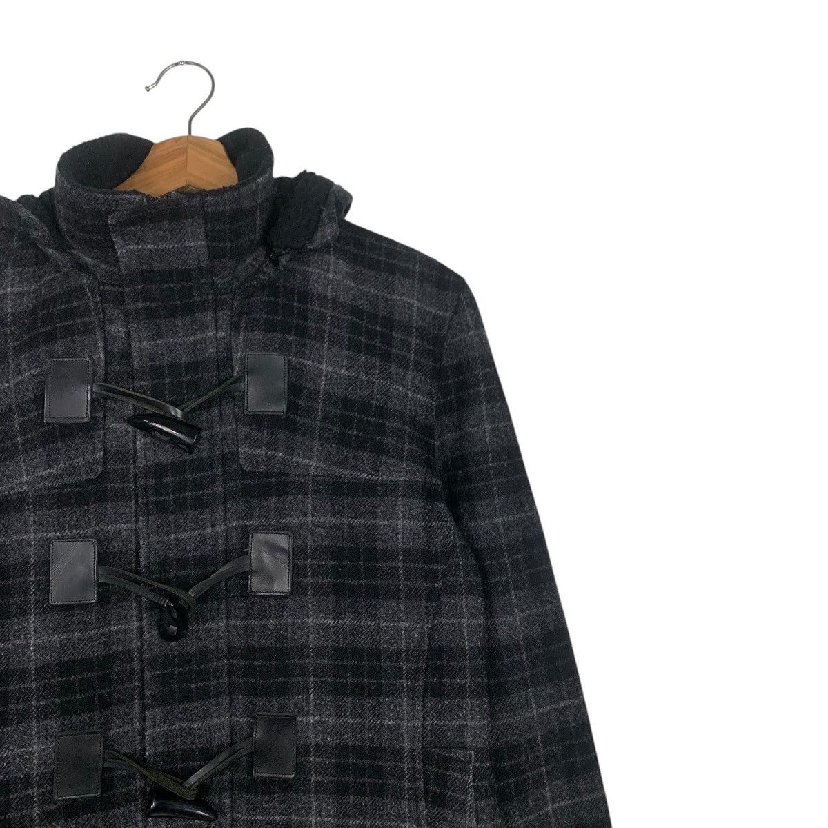Katharine Hamnett London HAMNETT Coat Checked Wool Duffle Coat #1796-C15 Size US M / EU 48-50 / 2 - 5 Thumbnail