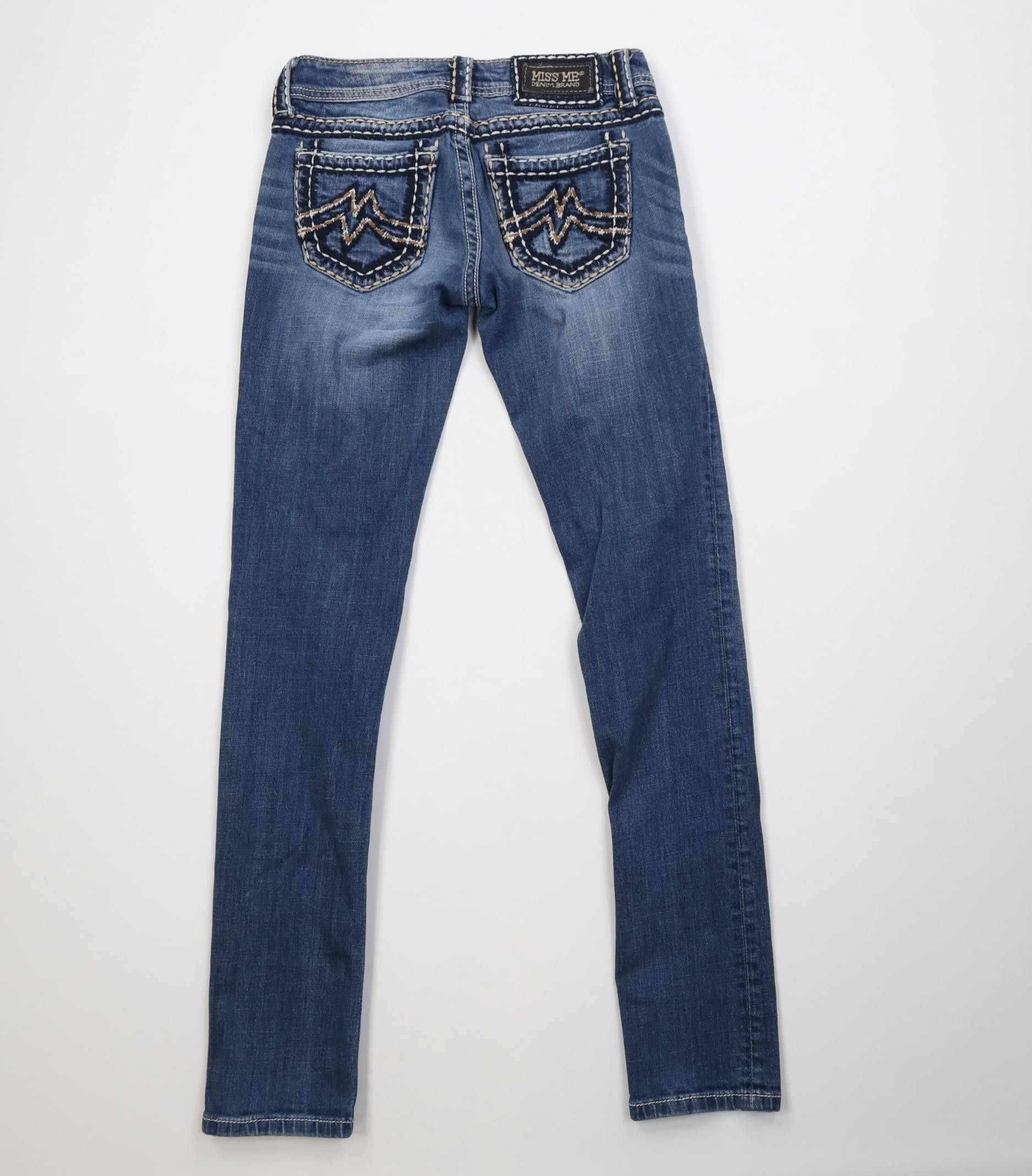 Miss Me Miss Me Thick Stitch Stretch Skinny Leg Denim Jeans Blue Size 26" / US 2 / IT 38 - 11 Thumbnail