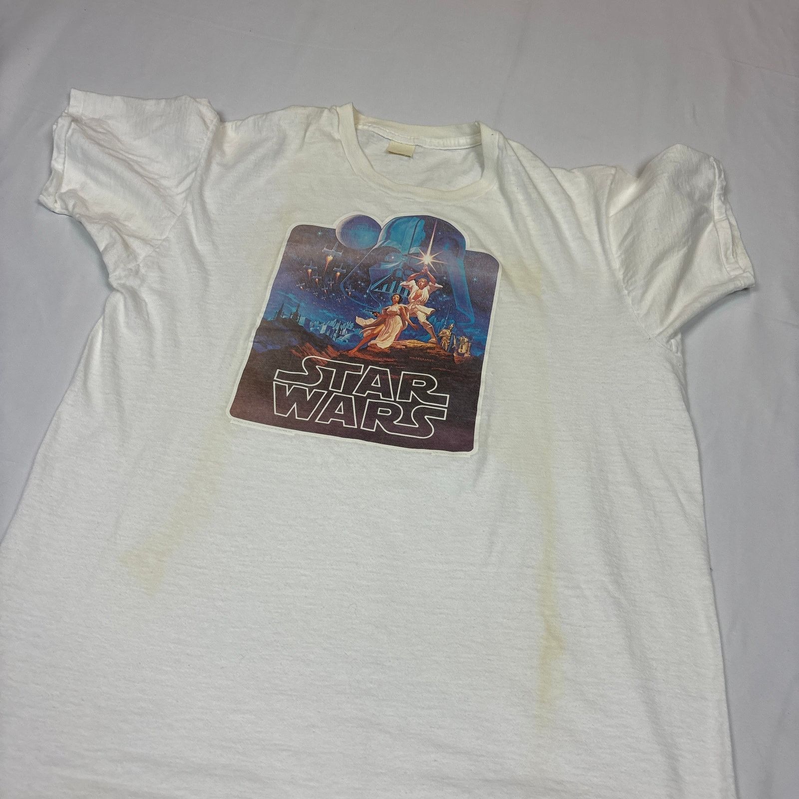 Vintage Vintage 1977 Star Wars IV A New Hope Shirt Iron On Size US M / EU 48-50 / 2 - 10 Thumbnail