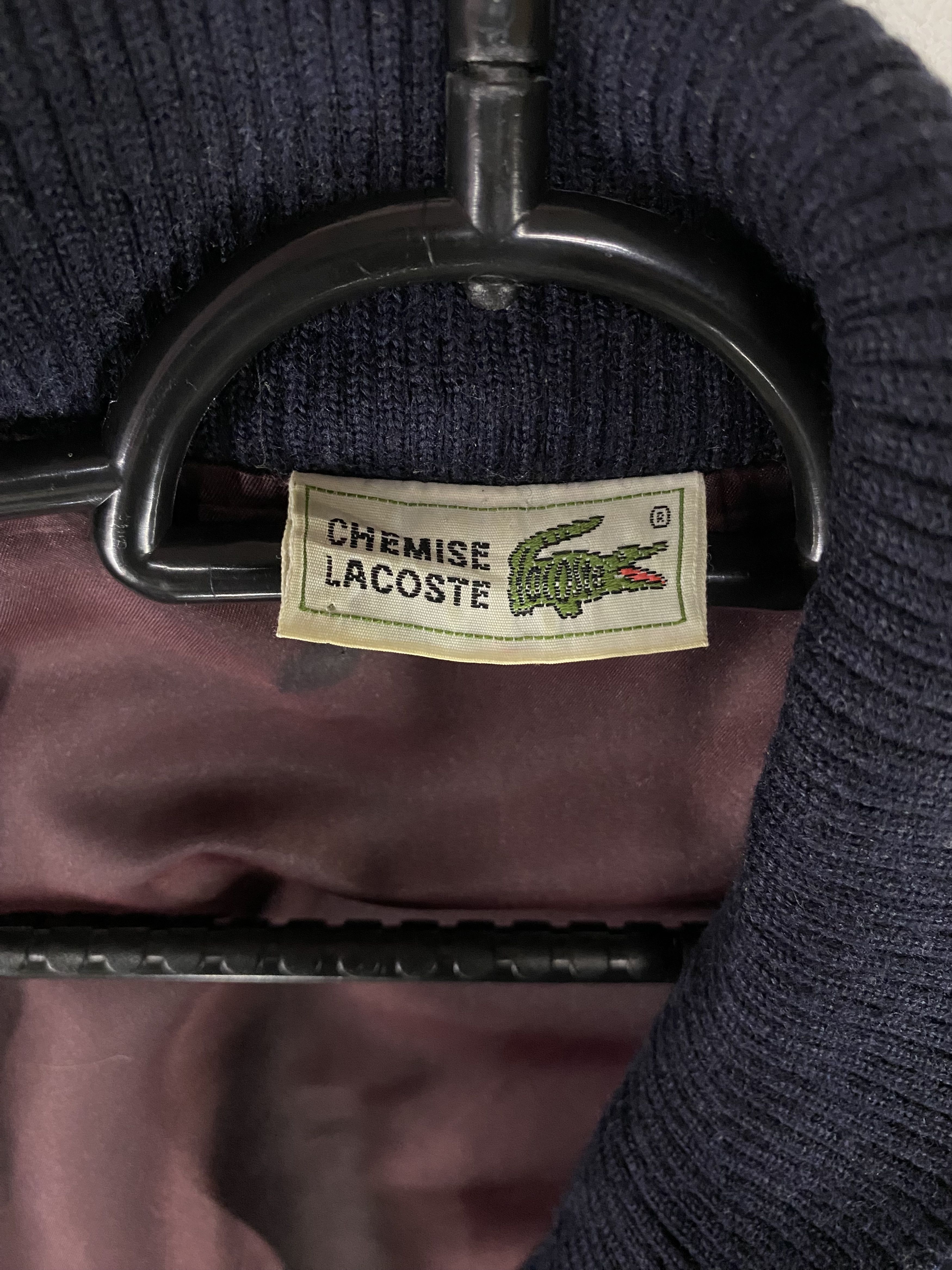 Lacoste × Vintage 90s Lacoste shawl collar satin line wool bomber jacket Size US L / EU 52-54 / 3 - 8 Thumbnail