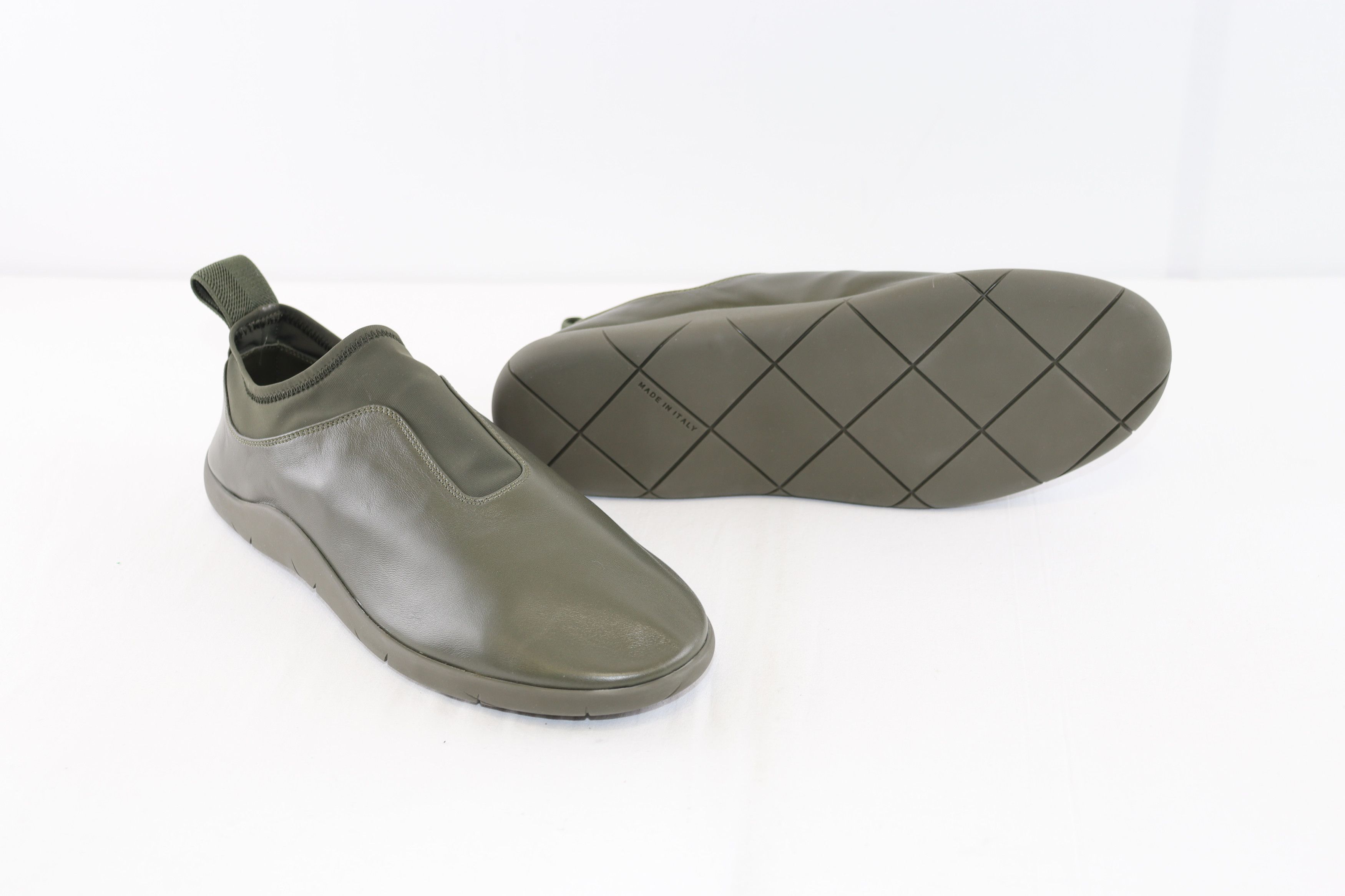 Bottega Veneta o1rshd1 Lagoon Nappa/Antares Fabric Sneakers in Seaweed Size US 7 / EU 40 - 7 Thumbnail