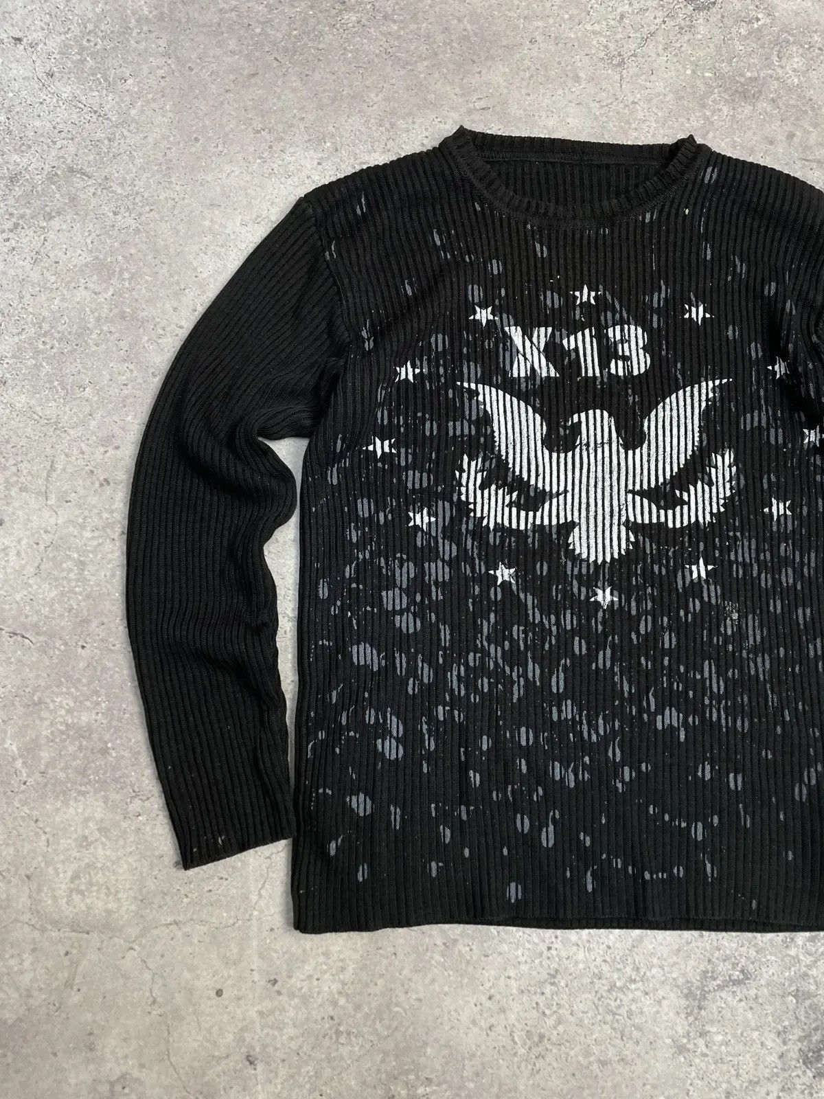 Japanese Brand × Vintage Vintage Avant Garde Style Striped Sweater Faded Y2K knitted Size US M / EU 48-50 / 2 - 4 Thumbnail