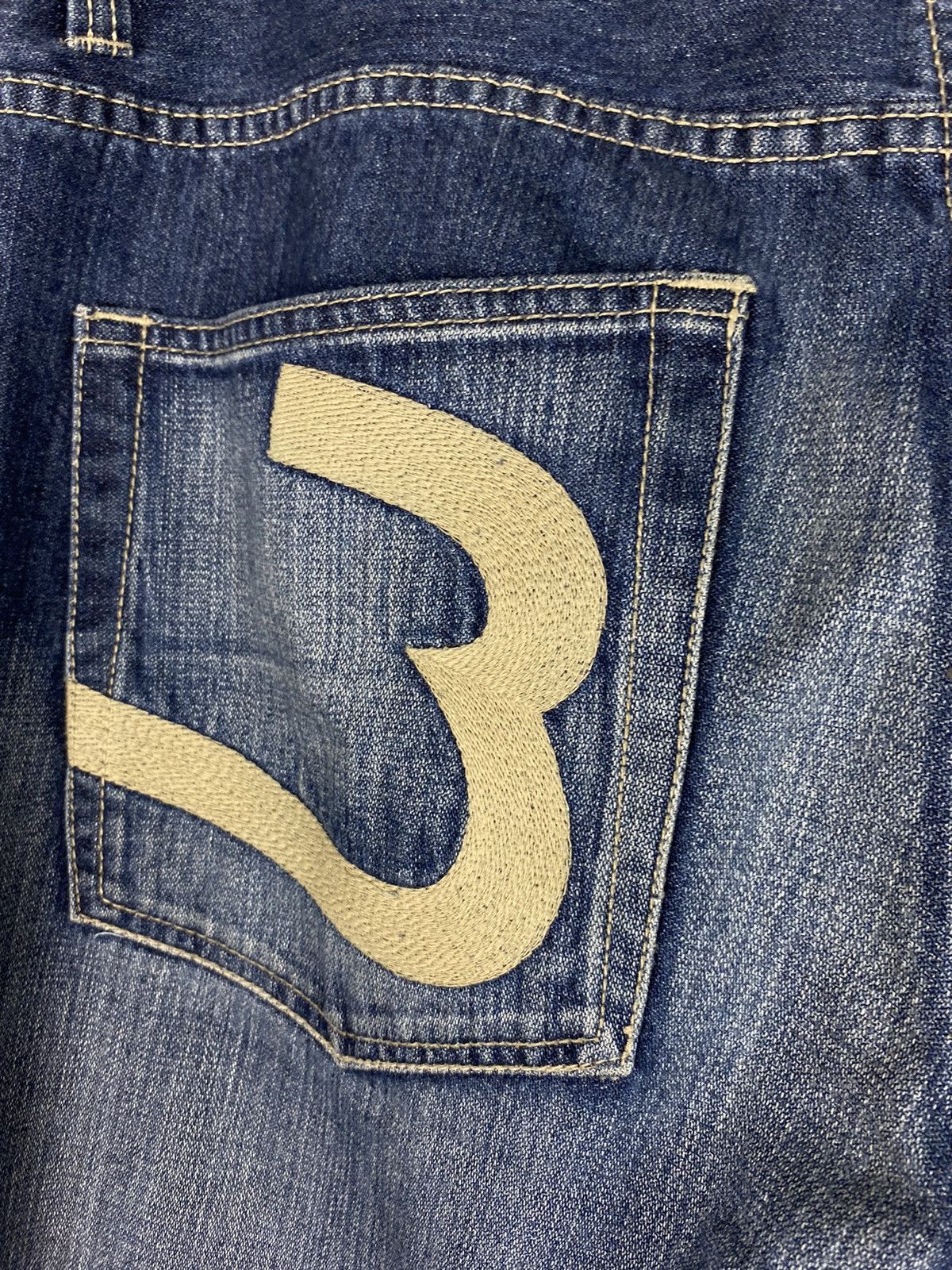 Japanese Brand Vintage Evolution Jeans Back Design Embroidered Denim Jeans Size US 34 / EU 50 - 11 Thumbnail