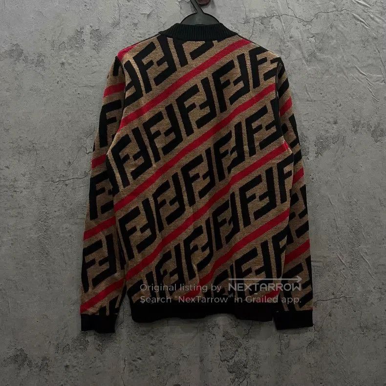 Fendi Fendi All-Over Printed Baguette Logo Knit Sweater Size US S / EU 44-46 / 1 - 6 Thumbnail