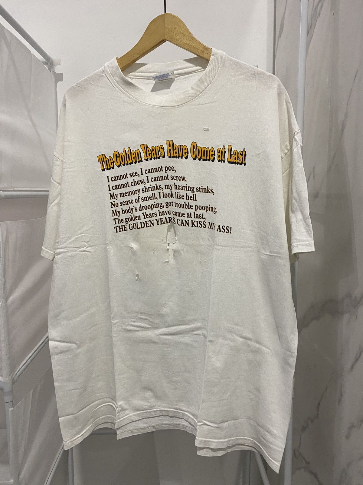 Vintage Vintage Quote Parody Tee Distressed Size US XL / EU 56 / 4 - 1 Thumbnail