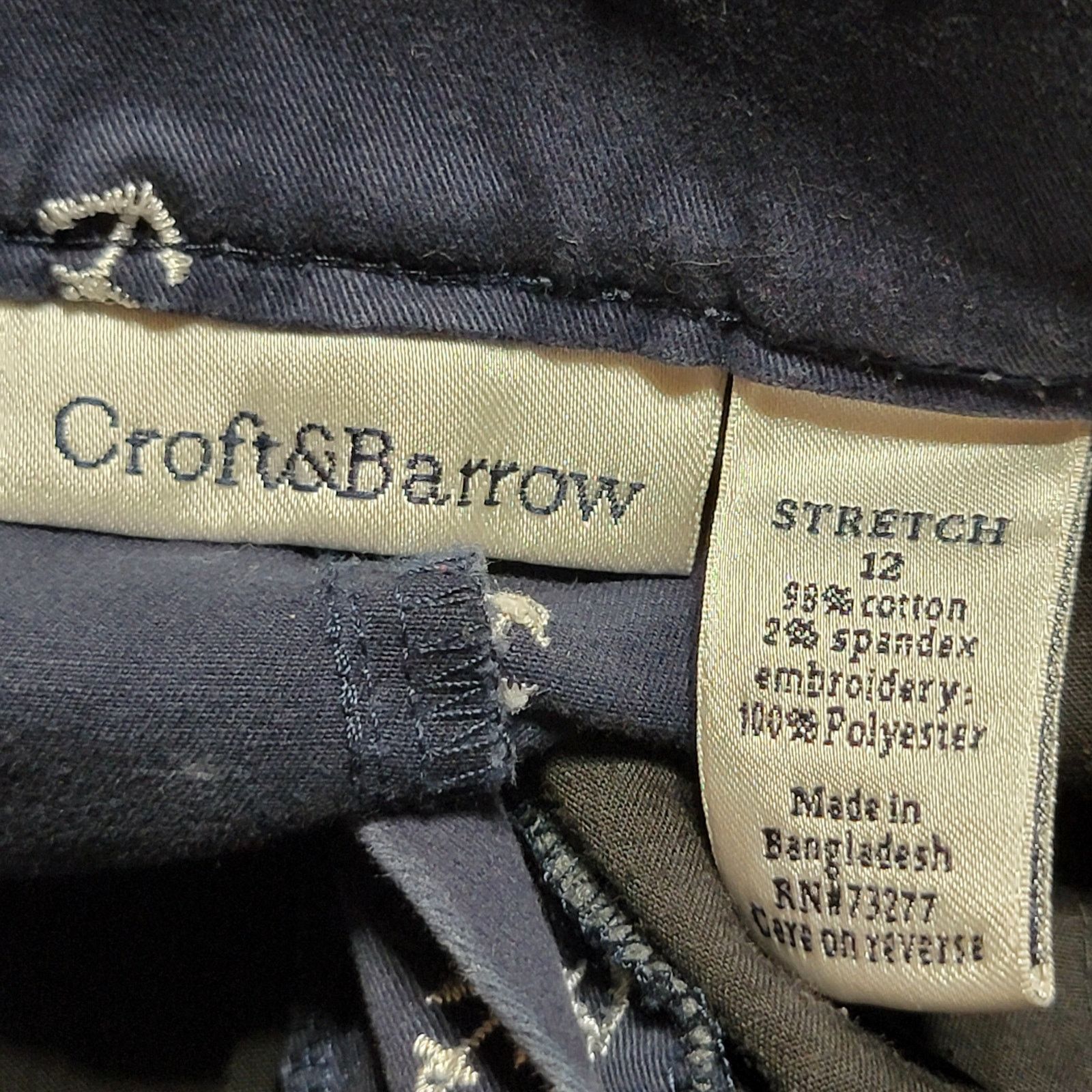 Croft & Barrow Croft & Barrow Stretch Shorts w/ Embroidered Anchors - 12 Size 34" / US 12 / IT 48 - 3 Thumbnail