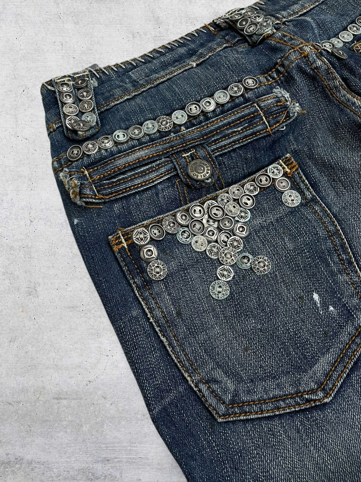 Taverniti VINTAGE TAVERNITI DESIGNER 90S RARE STITCH METAL KUNO DENIM Size US 28 / EU 44 - 17 Thumbnail