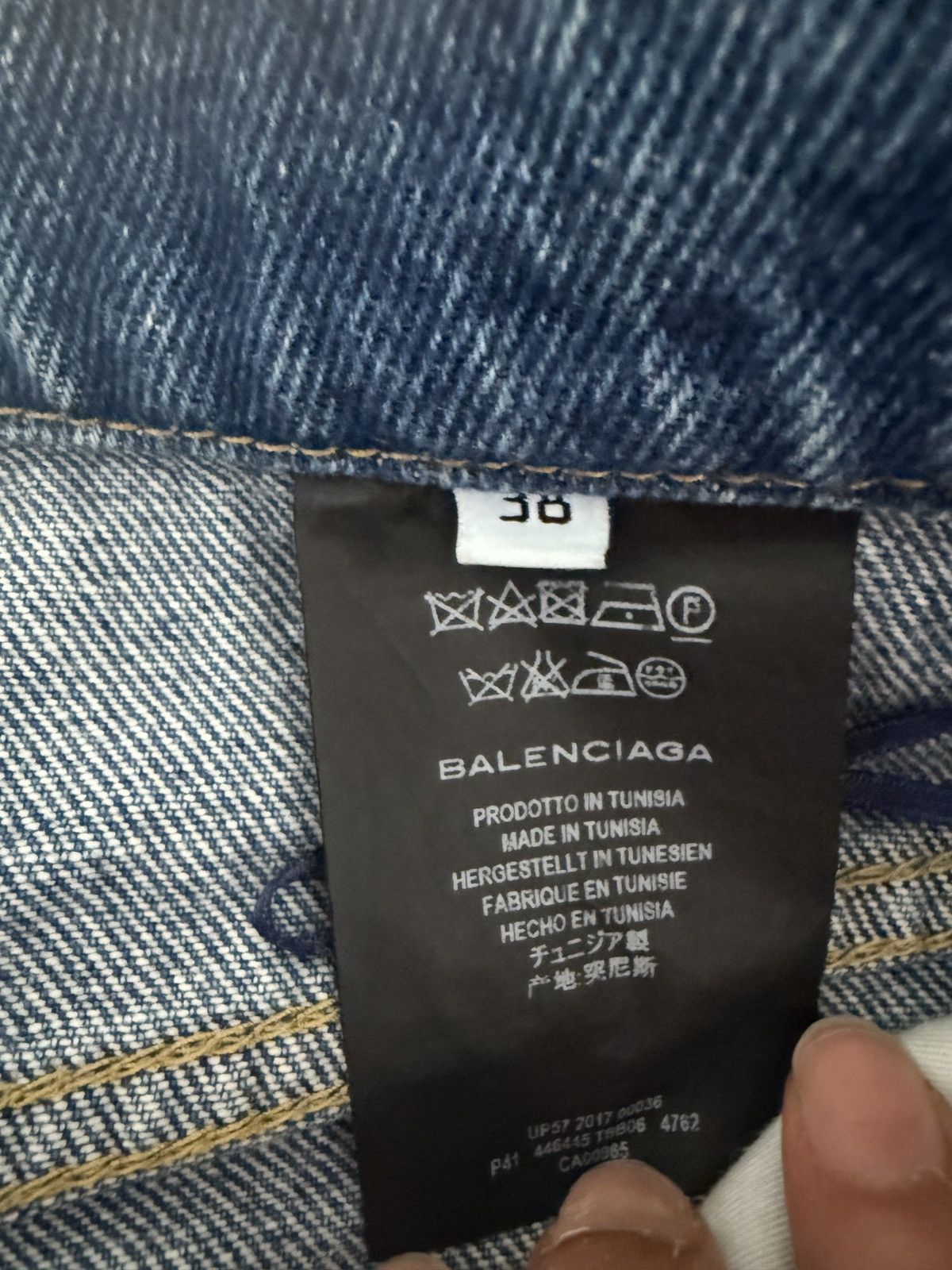 Balenciaga Balenciaga Wide-Leg Denim Jeans – Impeccable Condition Size 28" / US 6 / IT 42 - 3 Thumbnail