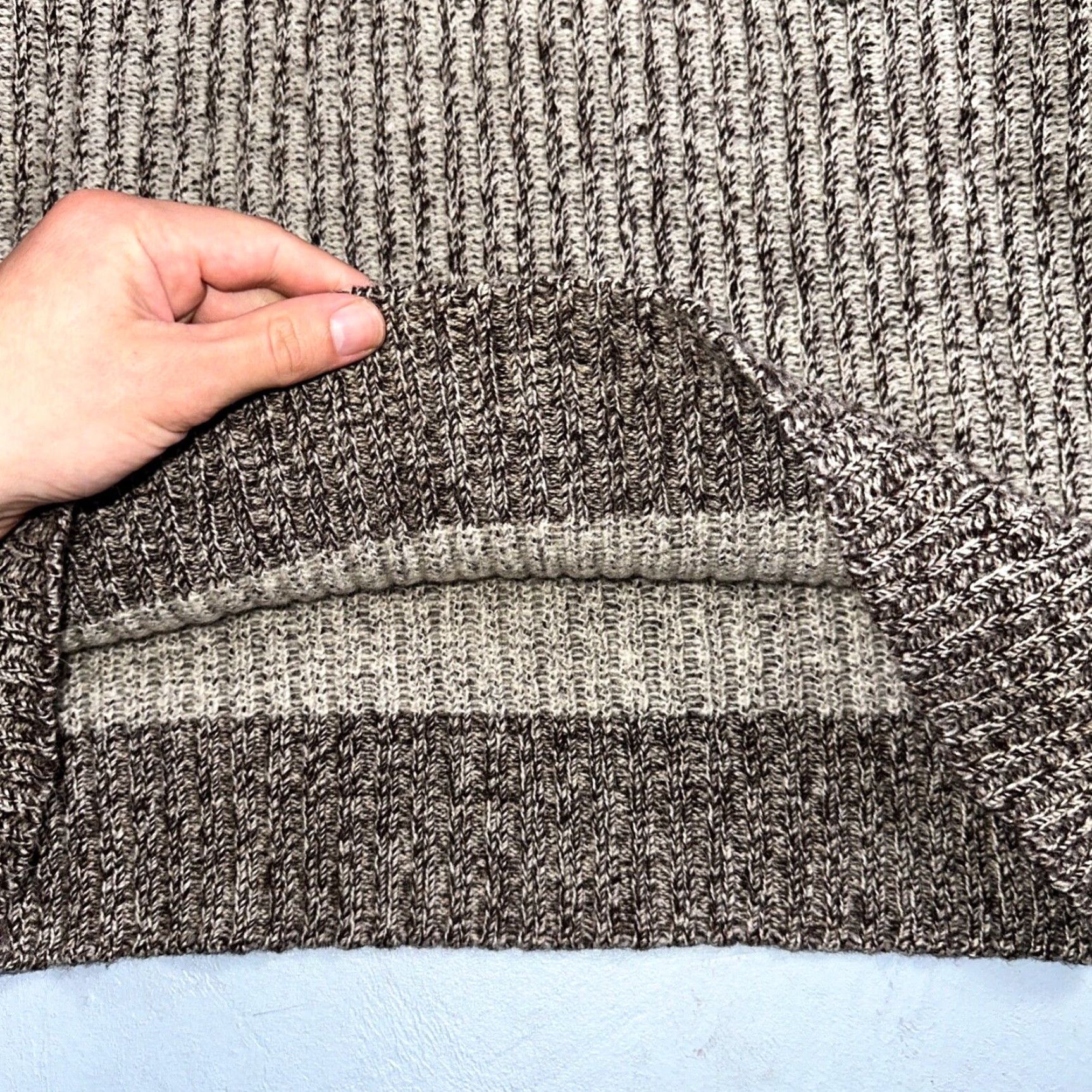 Vintage VINTAGE 1950s Walsted Wool Pullover Shawl Sweater Rockabilly 44 Brown Size US XXL / EU 58 / 5 - 3 Thumbnail