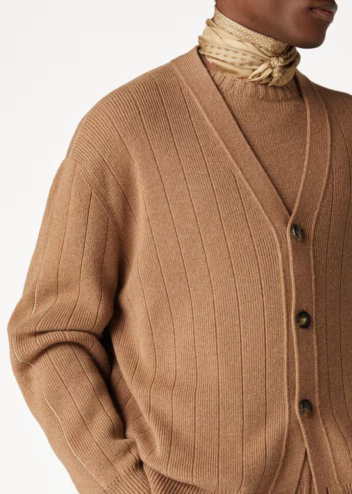 Loro Piana o1w1db10725 FAO2827 Cervatto Cardigan in Brown Size US M / EU 48-50 / 2 - 4 Thumbnail
