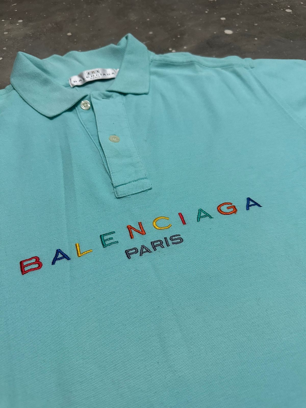 Balenciaga × Vintage Vintage Balenciaga Embroidery multicolour logo polo Shirt Size US L / EU 52-54 / 3 - 7 Thumbnail
