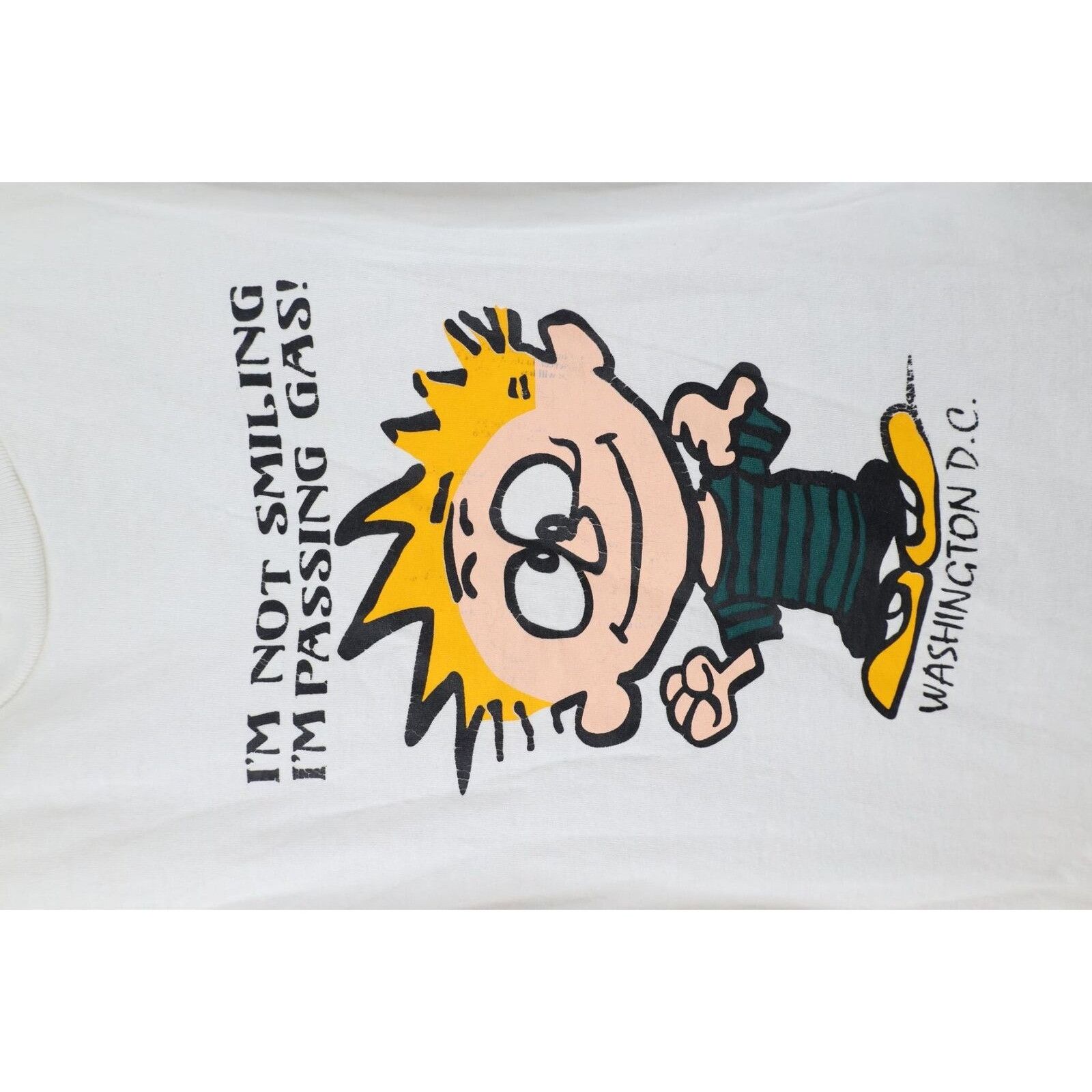 Vintage Vintage 90s Streetwear Distressed Calvin & Hobbes T-Shirt Size US M / EU 48-50 / 2 - 4 Thumbnail