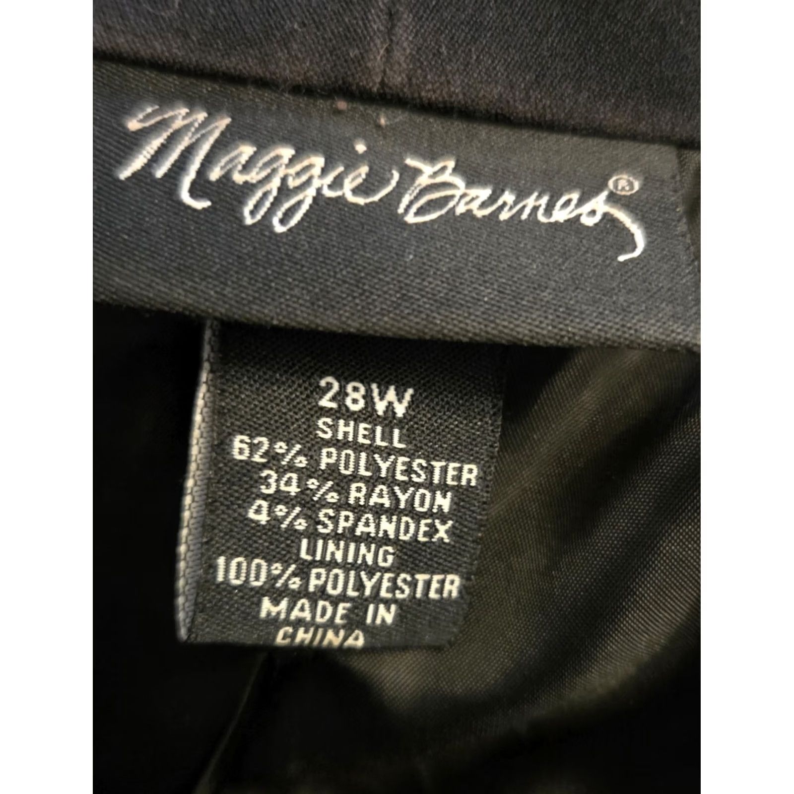 Vintage VINTAGE Maggie Barnes Blazer Jacket 28W Black Plus Size Womens Blazer Basic Jacket 28 Black Maggie Barnes Womens Blazer jacket Size 4XL / US 24-26 - 3 Thumbnail