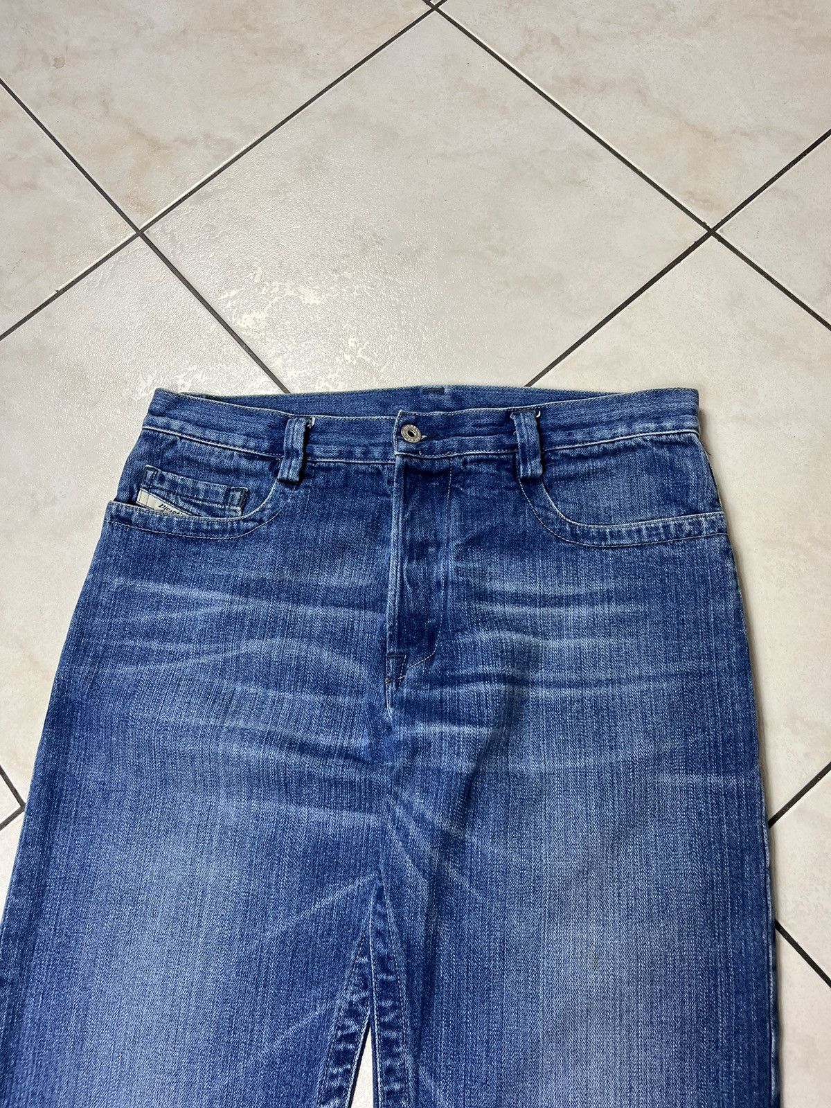 Diesel × Vintage Vintage Diesel Rivec y2k distressed jeans pants baggy washed Size US 33 - 3 Thumbnail