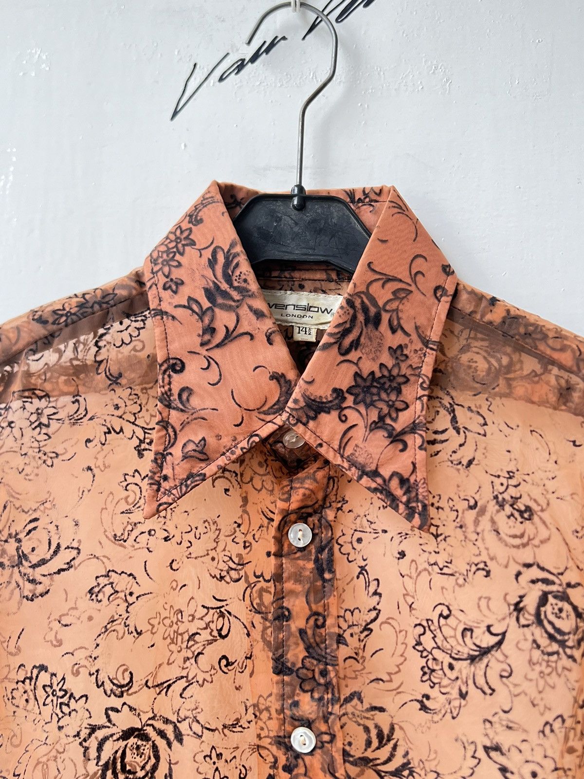 Vintage WENSLOW London Flower Motive Mesh Shirt Size US XS / EU 42 / 0 - 10 Thumbnail