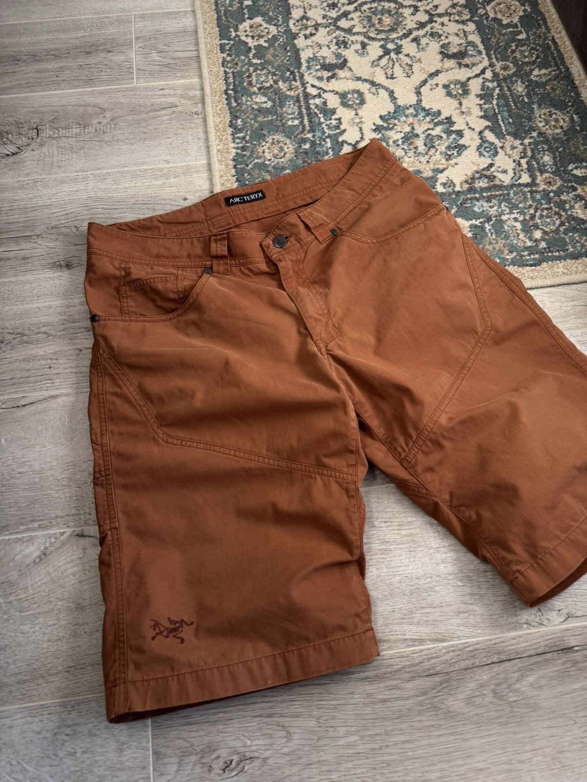 Arcteryx Vintage Logo Orange Brick Shorts