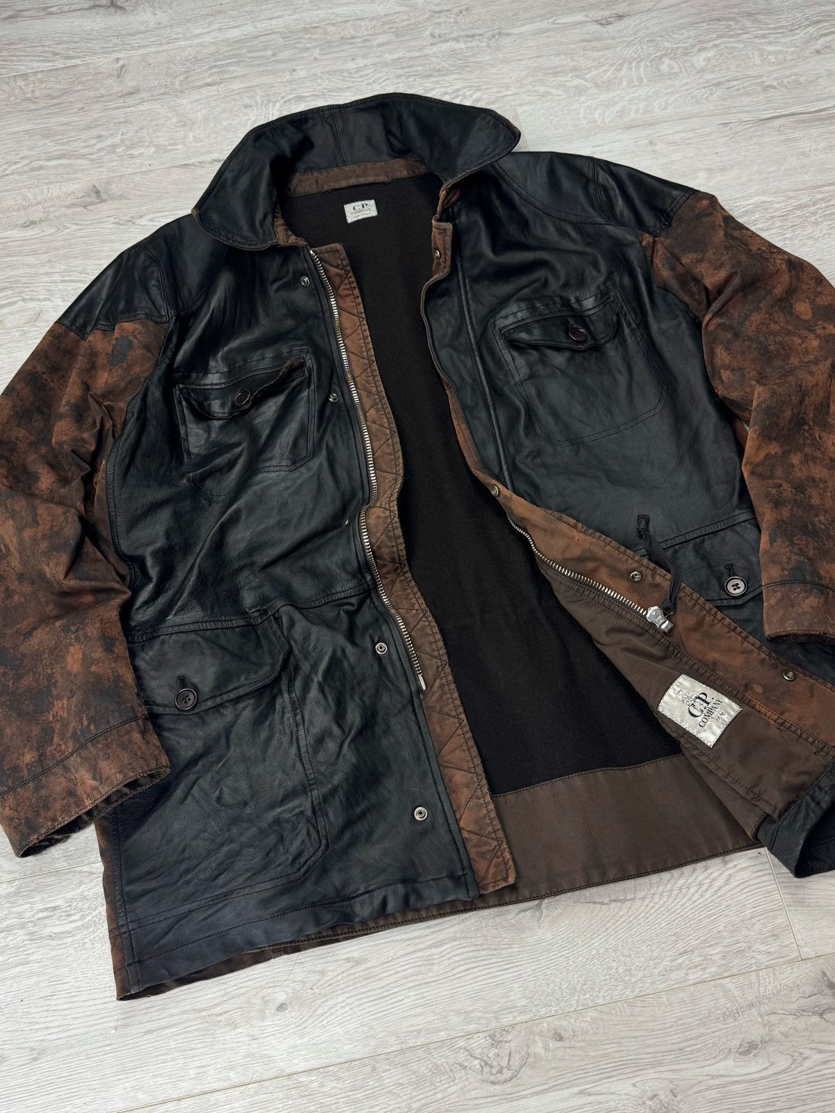 C.P. Company Vintage C.P. Company Custom Leather Jacket Size 54 XL Size US XL / EU 56 / 4 - 1 Thumbnail
