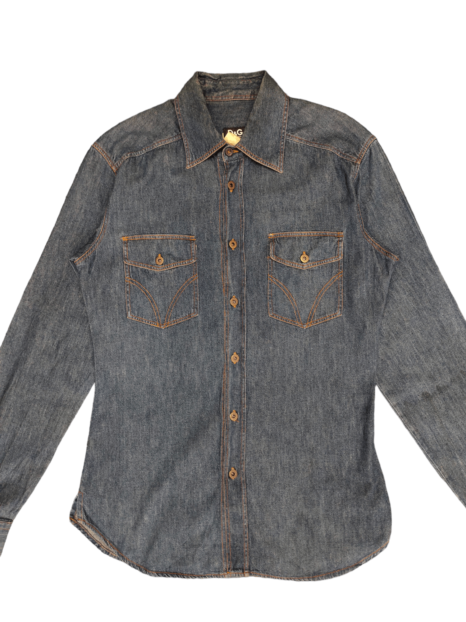 Dolce & Gabbana Dolce & Gabbana Double Pocket Denim Shirt Japan Edition Size US S / EU 44-46 / 1 - 2 Thumbnail