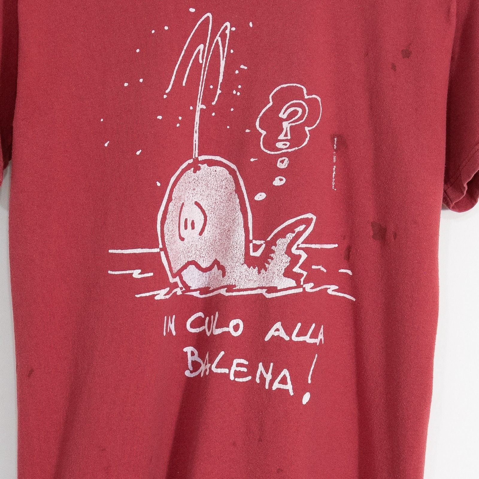 Vintage Vintage Italian Funny Whale Vulgar Humor T Shirt Mens Small Size US S / EU 44-46 / 1 - 3 Thumbnail