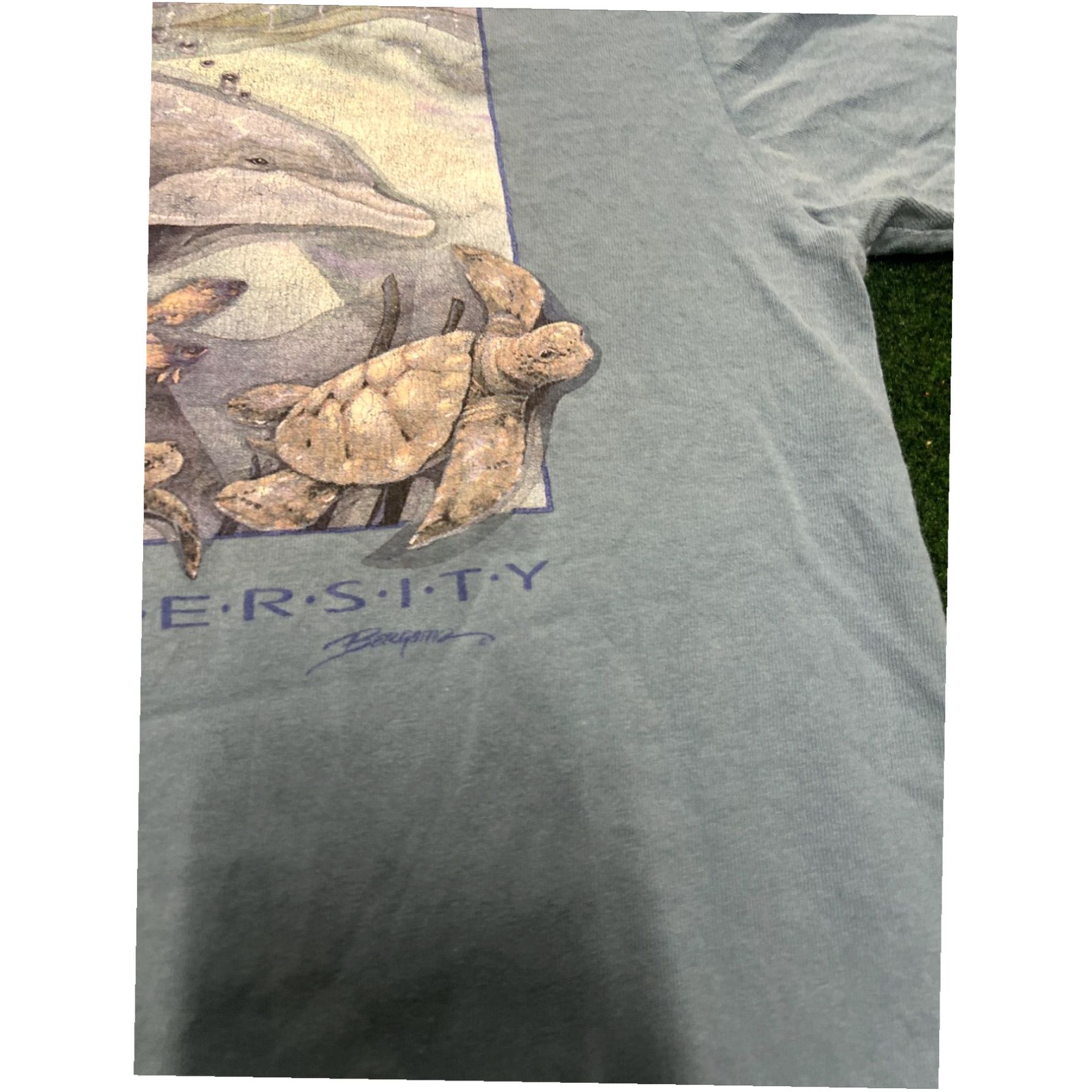 Vintage Vintage Monterey California Size Medium Honor Diversity Whales Fish Turtles Blue Size US M / EU 48-50 / 2 - 3 Thumbnail