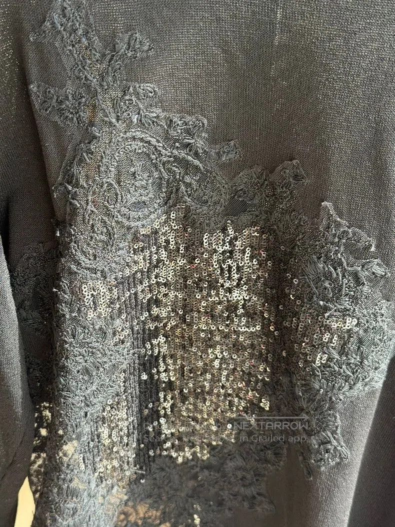 Maison Margiela Black Lace Knit Top Size 40. Size US L / EU 52-54 / 3 - 9 Thumbnail