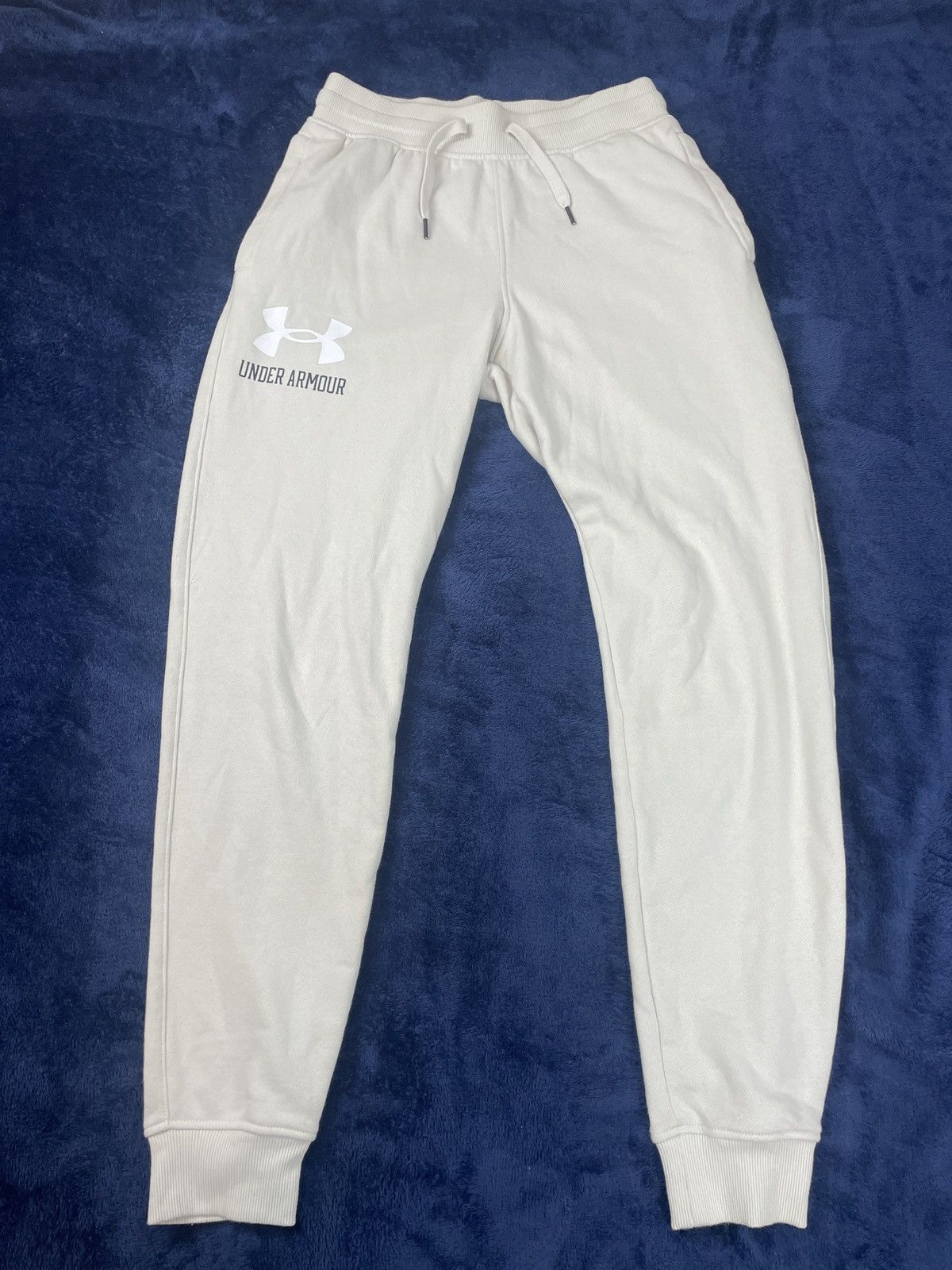 Under Armour Under Armour Men’s White Rival Terry Joggers Sz Small Size US 29 - 1 Thumbnail