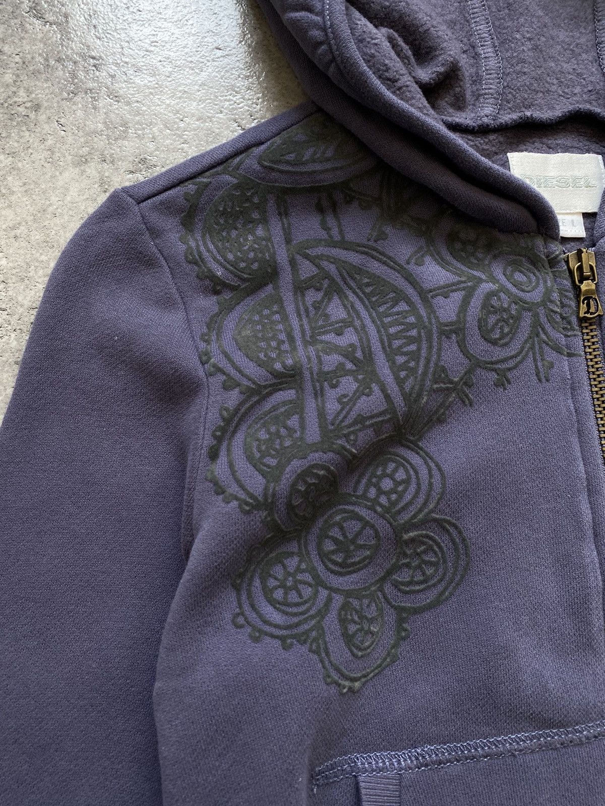 Diesel × Vintage Vintage Diesel Purple Hoodie Size L / US 10 / IT 46 - 7 Thumbnail
