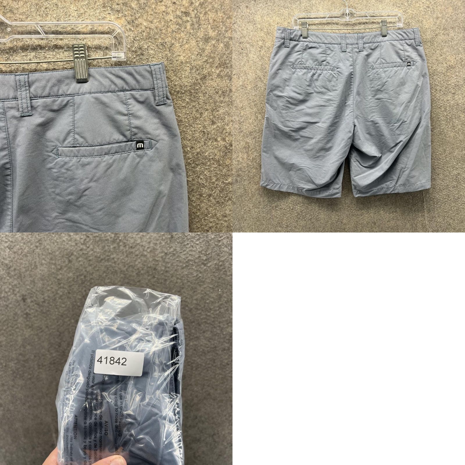 TravisMathew Travis Mathew Shorts Mens 36 Gray Microfiber Chino Golf Stretch 11 Inseam Casual Size US 36 / EU 52 - 8 Thumbnail